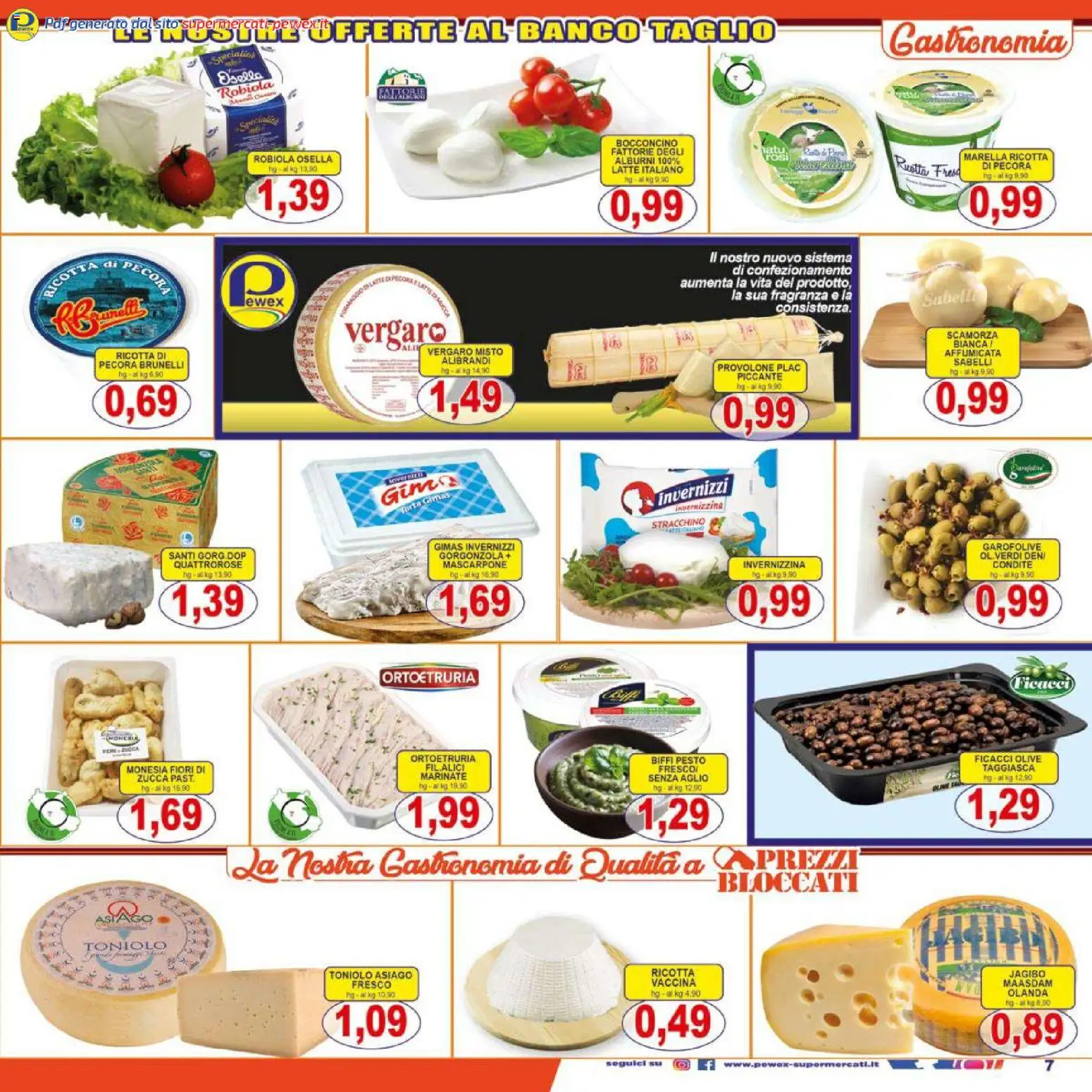 Volantino Pewex del 16.01.2026 | Pagina: 7 | Prodotti: Provolone, Zucca, Alici, Fragranza