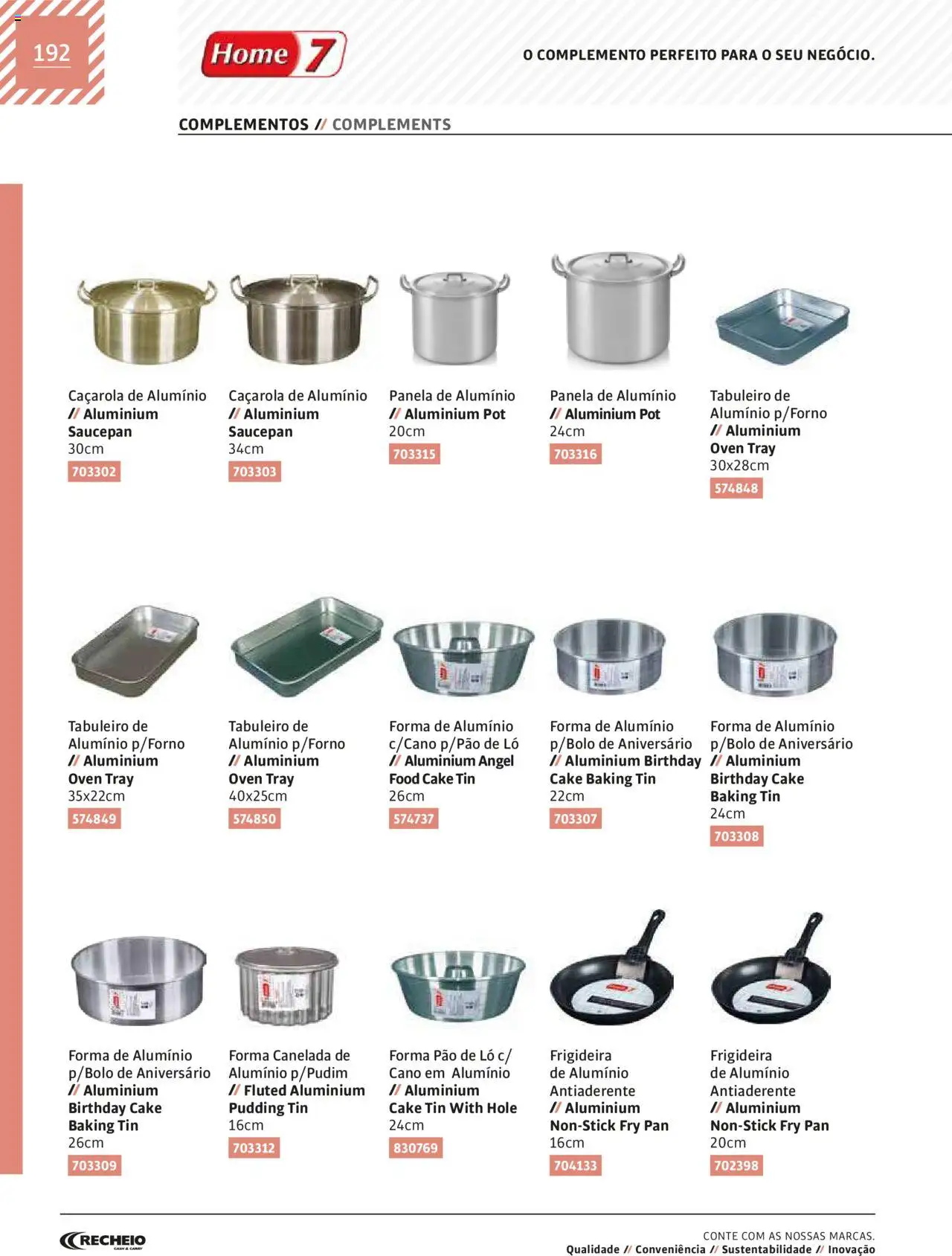 Recheio AS NOSSAS MARCAS │ válido de 19.12.2023 | Página: 192 | Produtos: Frigideira, Pão, Panela