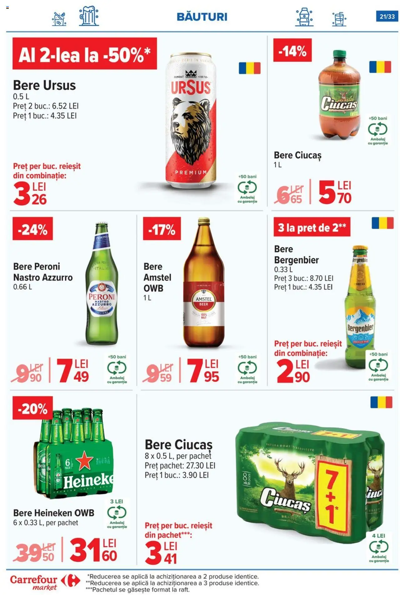 Noul catalog Carrefour – valabil de la 01.10.2025 | Pagină: 22 | Produse: Bere, Plastik Kulübe
