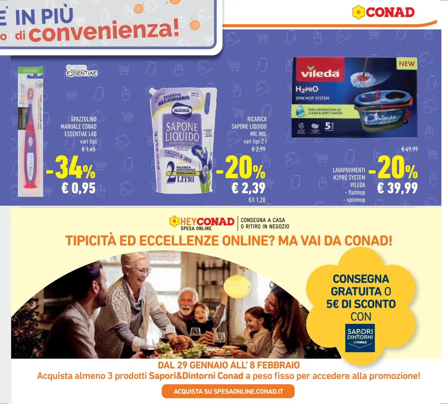Volantino Conad del 29.01.2026 | Pagina: 29 | Prodotti: Sapone, Spazzolino, Talco