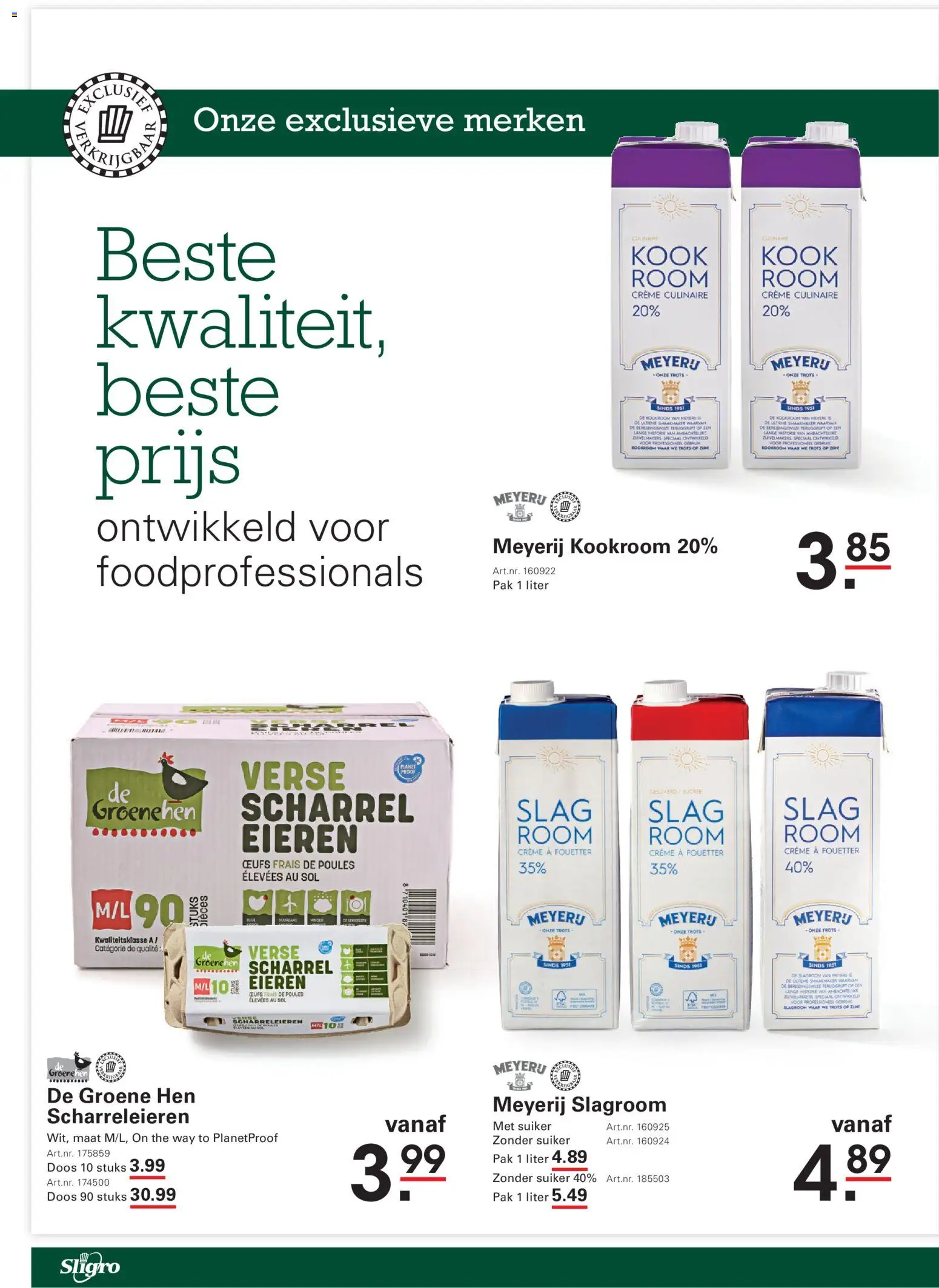 {H1} | Pagina: 22 | Producten: Eieren, Waffelini, Slagroom, Crème