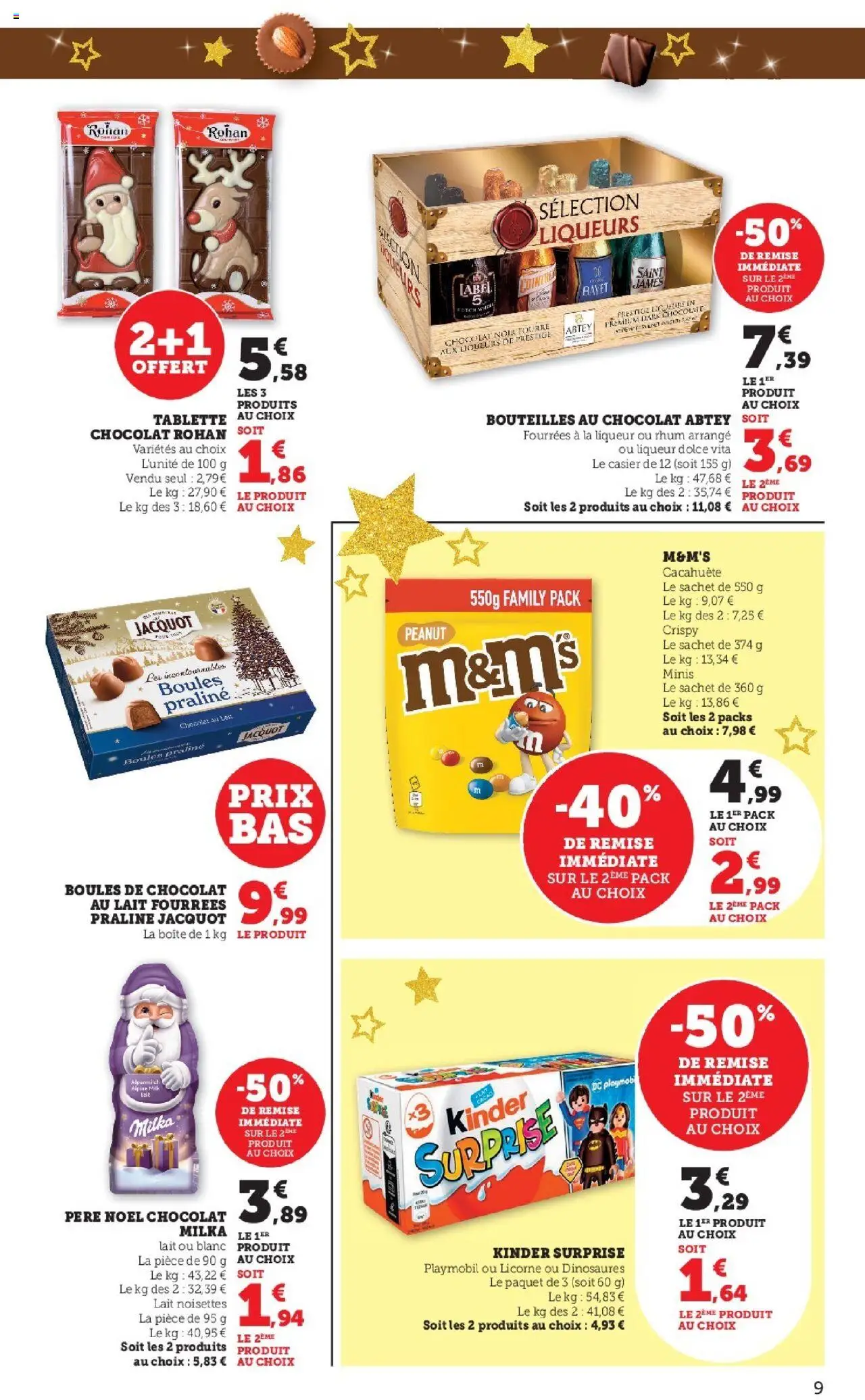 {H1} | Page: 9 | Produits: Tablette, Liqueur, Noisettes, Chocolat