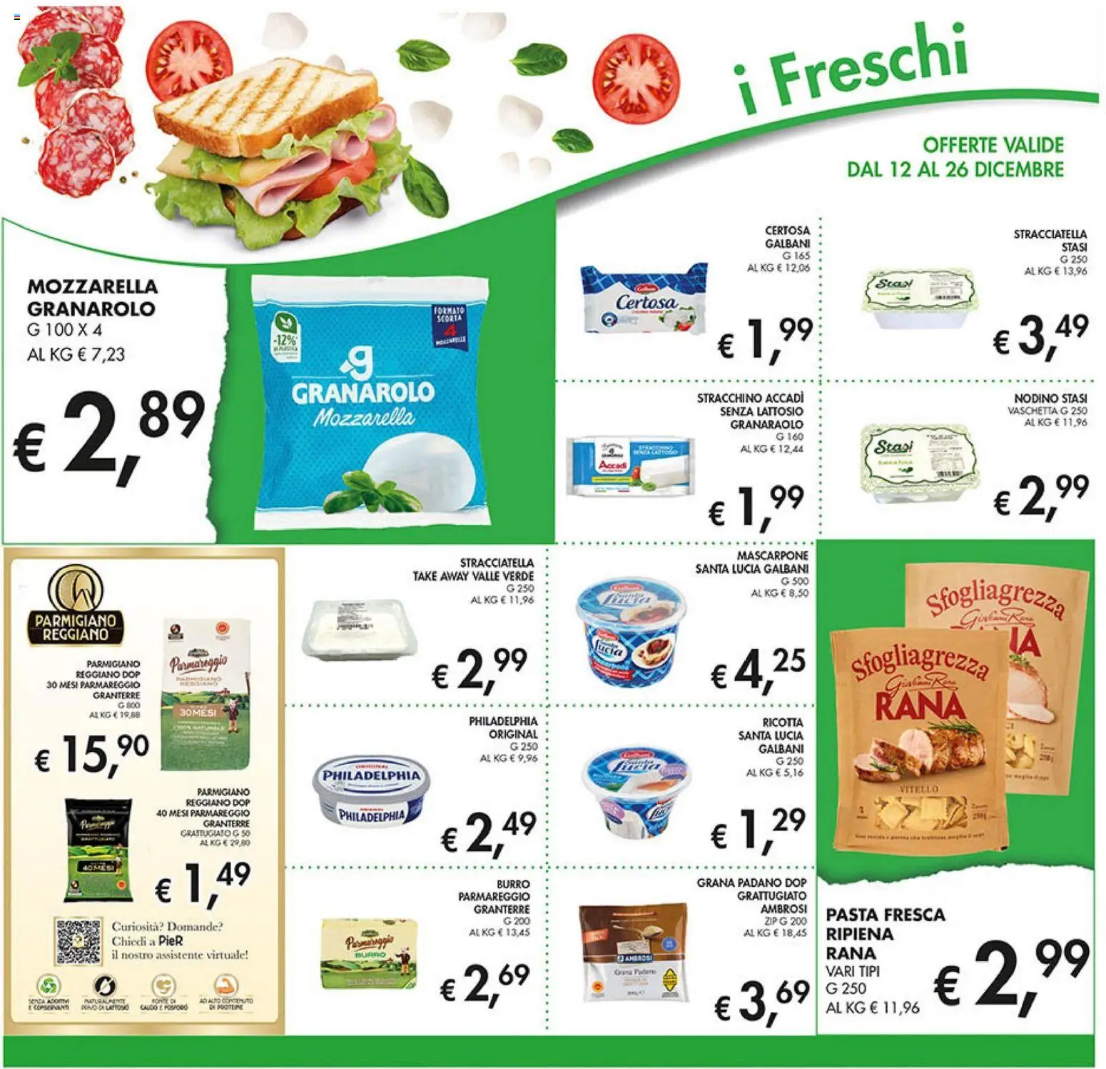 Volantino Coal del 12.12.2025 | Pagina: 10 | Prodotti: Mozzarella senza lattosio, Burro, Ricotta, Stracciatella