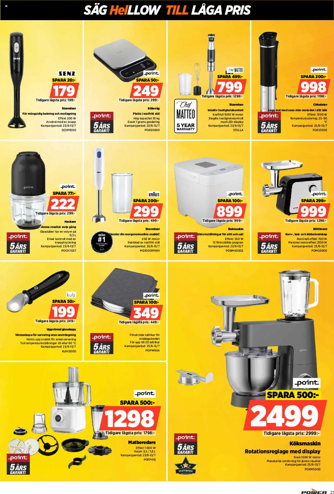 Power reklamblad aktuell från 23.06.2025 | Sida: 21 | Produkter: Salt, Såg, Köksvåg, Stavmixer