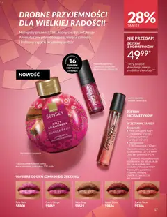 Pogląd oferty "Avon Katalog 12 2025" - ważna od 01.12.2025 | Strona: 17 | Produkty: Cynamon, Płyn do kąpieli, Żurawina, Szminka