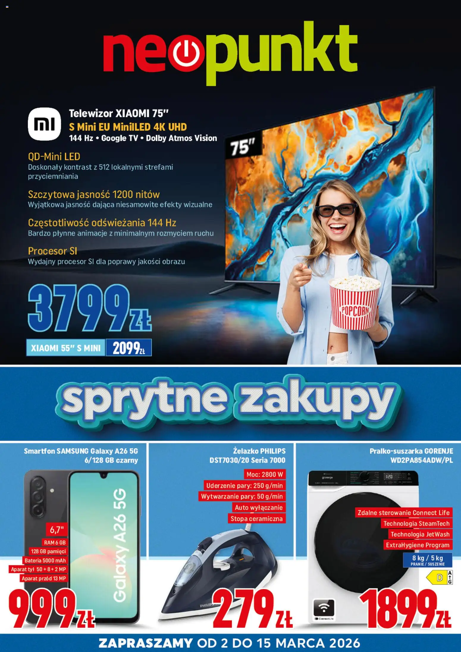 Neopunkt gazetka od 02.03.2026 | Strona: 5 | Produkty: Smartfon, Telewizor, Bateria, Popcorn