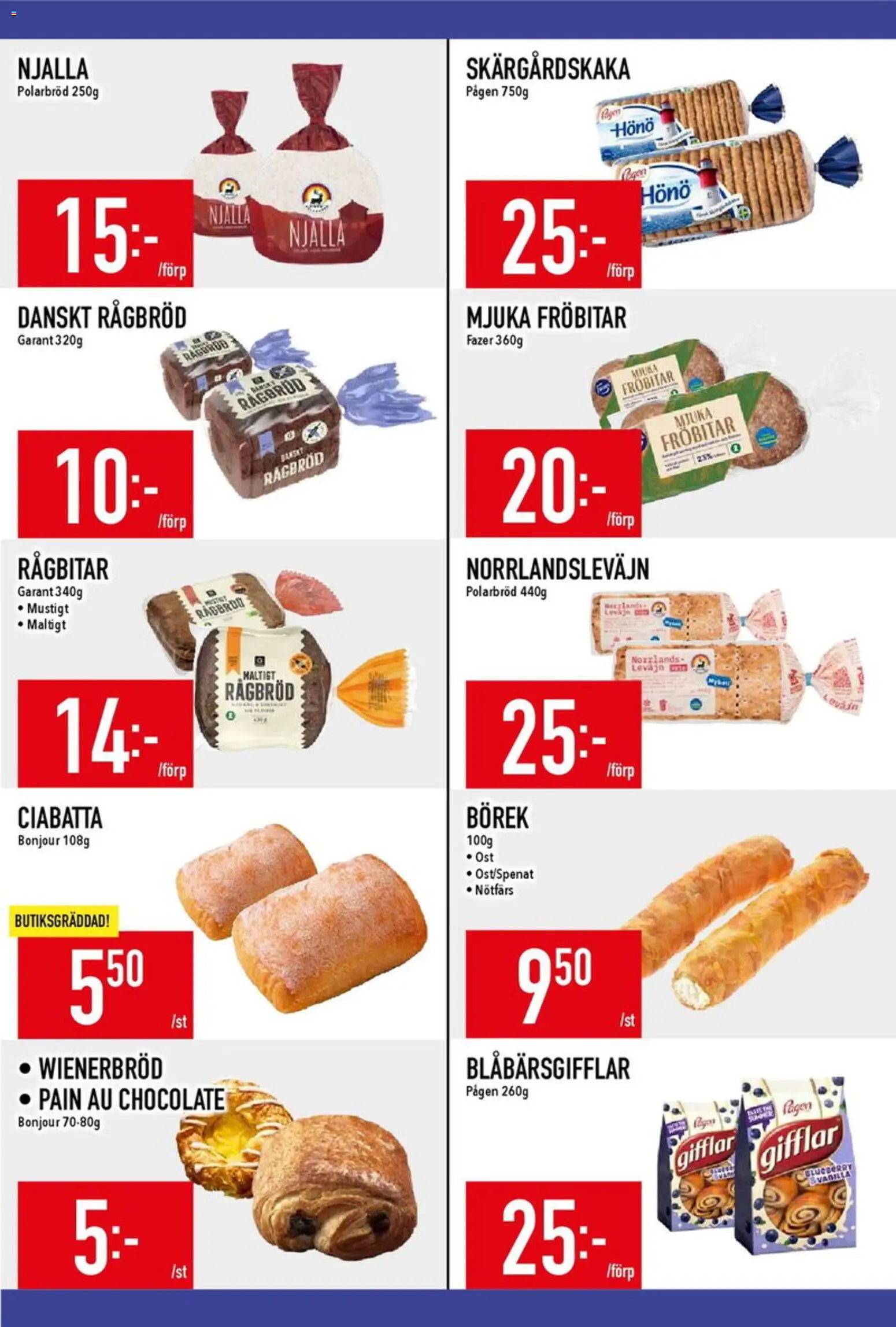 Matdax reklamblad aktuell från 27.04.2026 | Sida: 8 | Produkter: Gifflar, Nötfärs, Ost