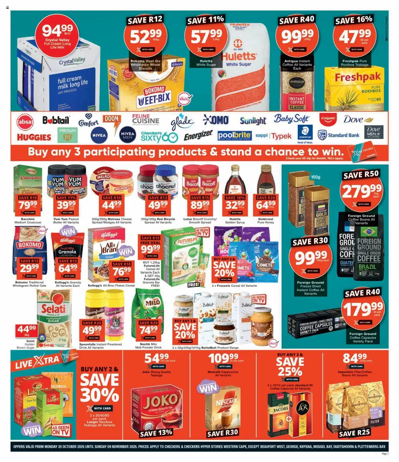 New Checkers catalogue – valid from 20.10.2025 | Page: 7 | Products: TV, Bath, Syrup, Sugar