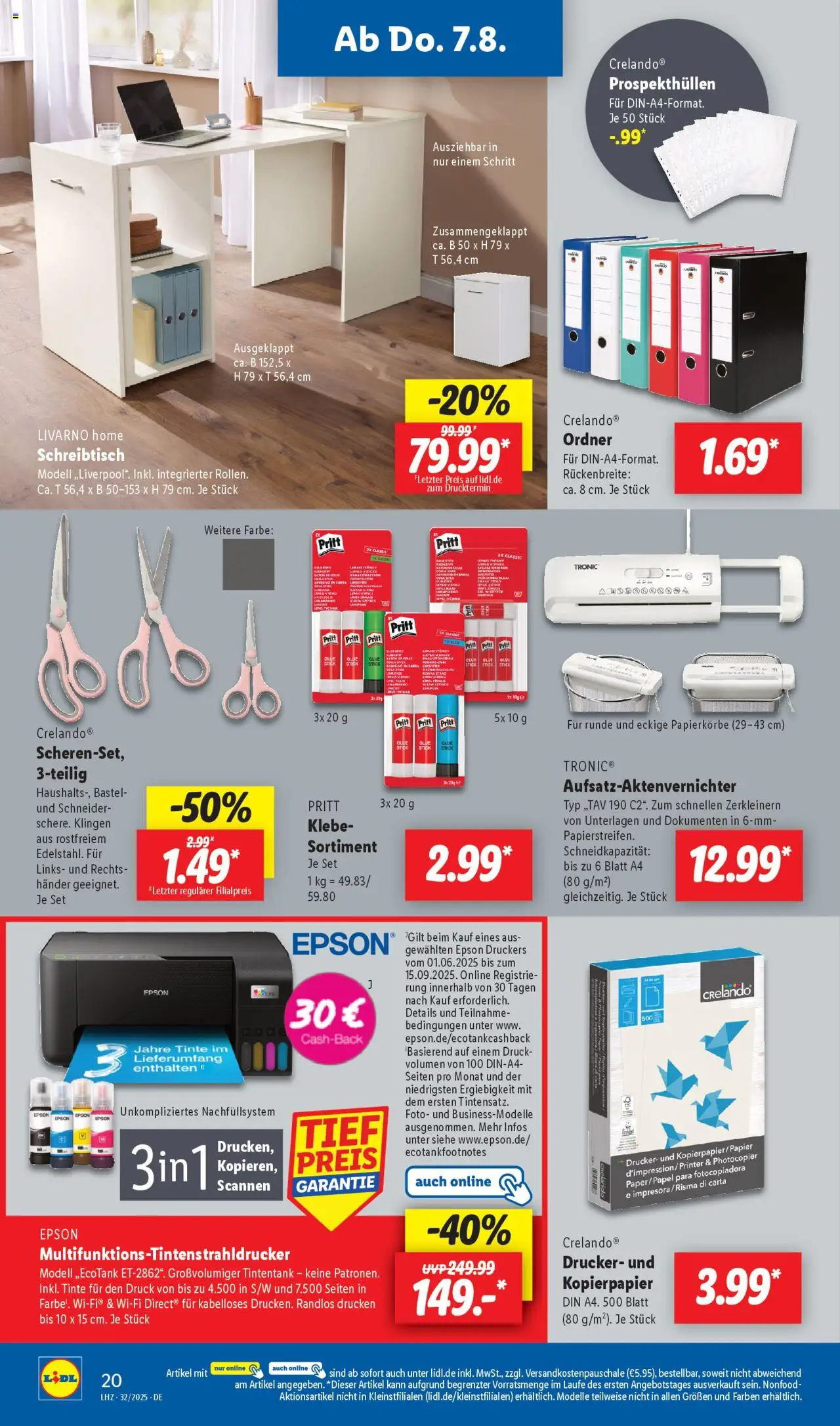 Lidl Prospekt 	 - gültig ab dem 04.08.2025 | Seite: 12 | Produkte: Epson, Cola, Drucker