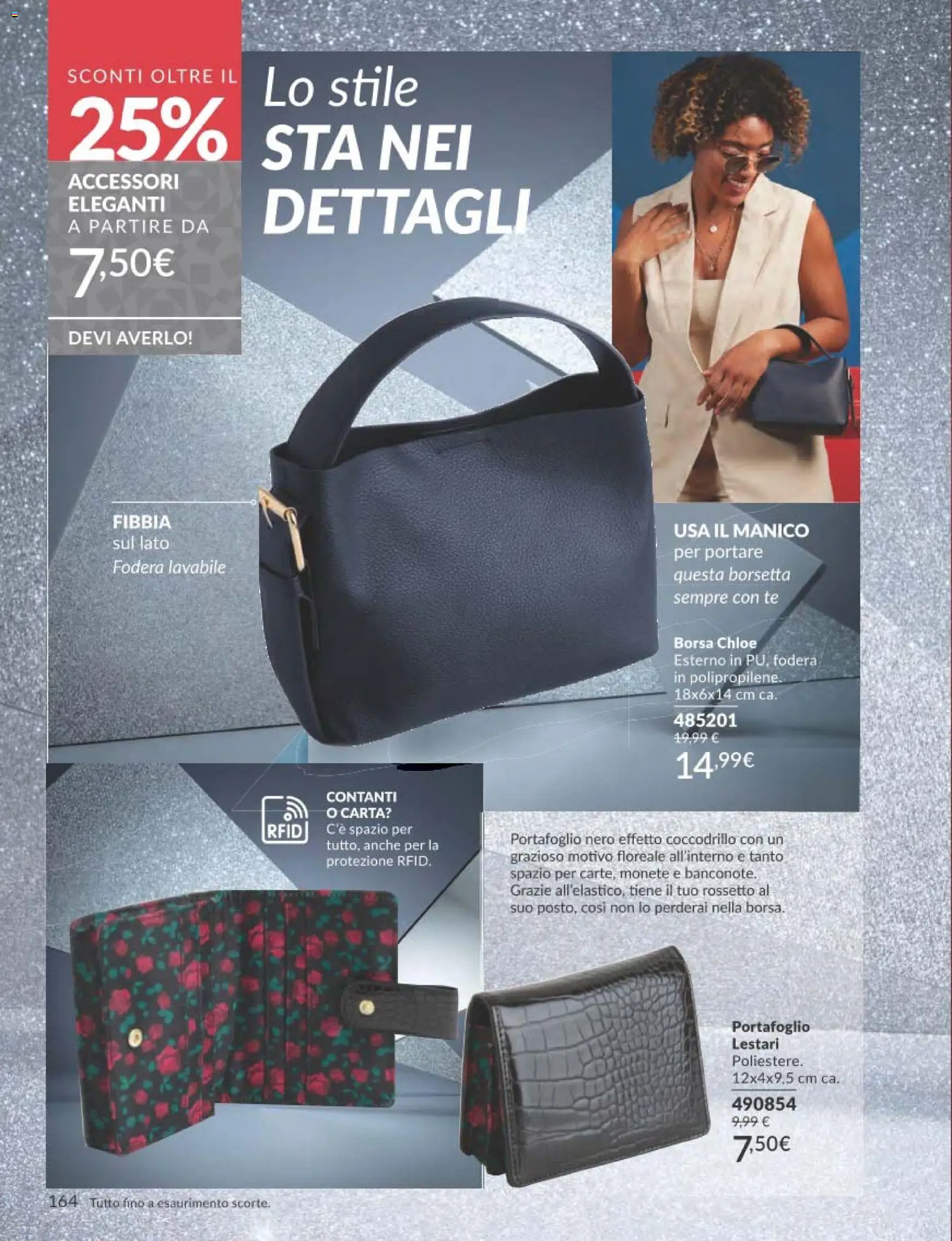 Volantino Avon del 01.12.2025 | Pagina: 164 | Prodotti: Rossetto, Tè, Borsetta, Borsa
