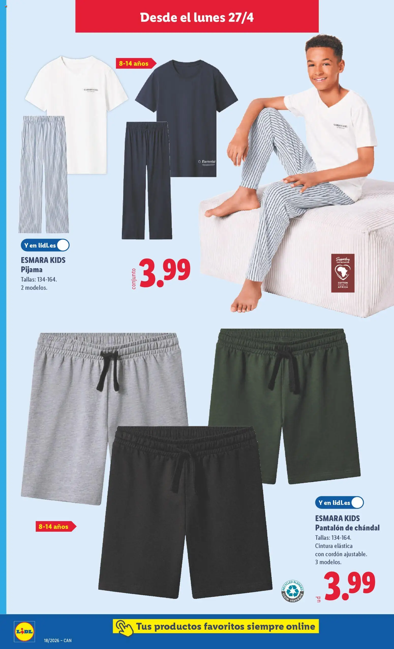 Lidl folleto de bazar │ válido desde el 27.04.2026 | Página: 12 | Productos: Pijama, Pantalón de chándal