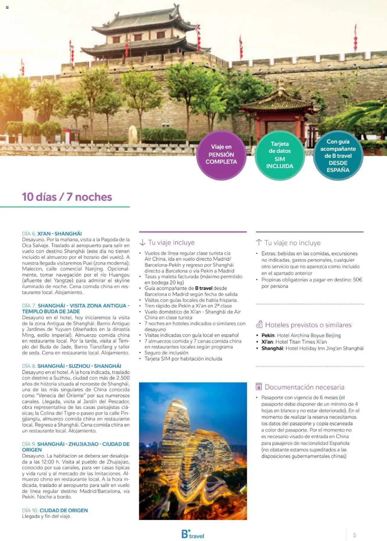 B the travel brand Viajeros Expertos Internacional 2026 │ válido desde el 03.10.2025 | Página: 5 | Productos: Maleta, Navegación