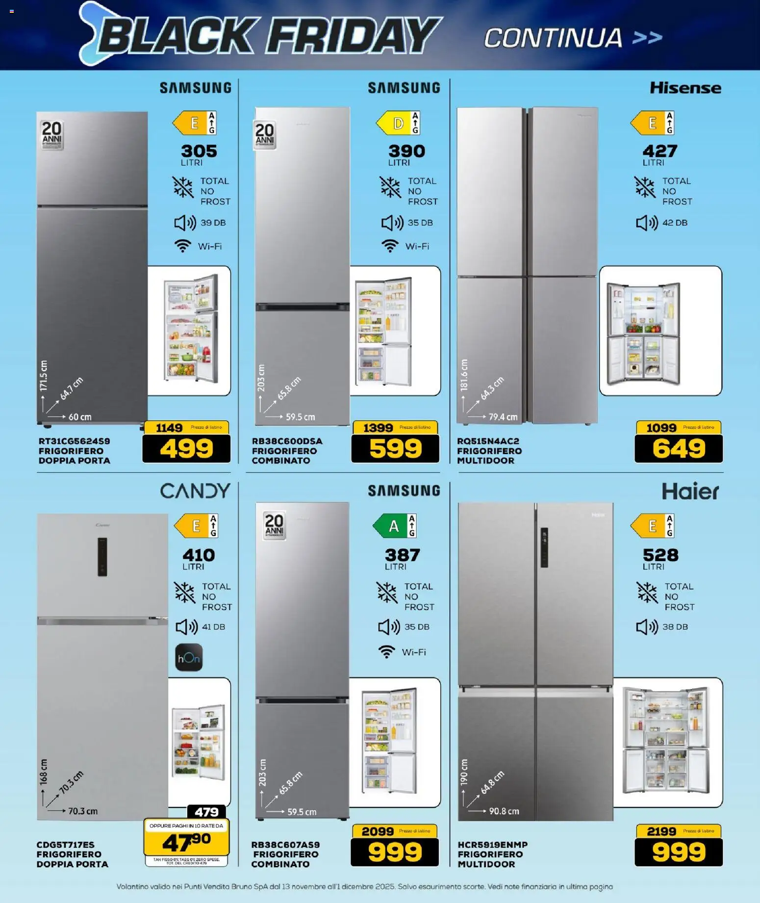 Volantino BRUNO del 13.11.2025 | Pagina: 20 | Prodotti: Frigorifero, Samsung