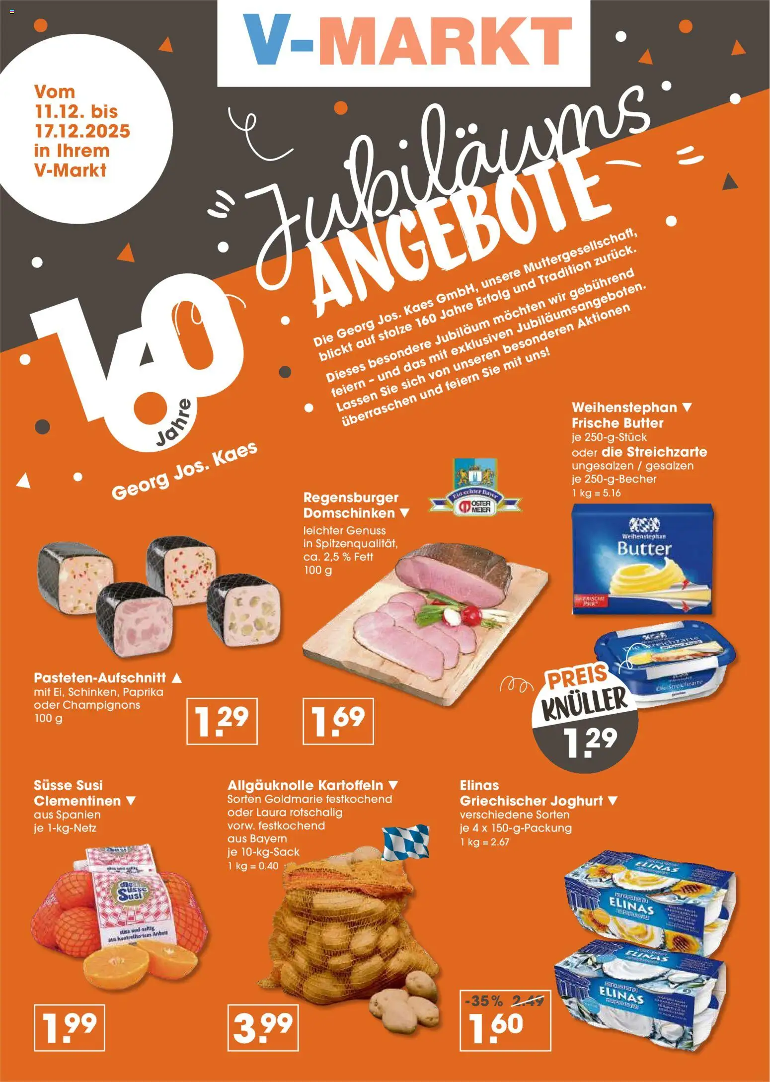 V-Markt - Schwaben / Oberbayern – gültig ab 11.12.2025 | Seite: 2 | Produkte: Butter, Joghurt, Champignons, Kartoffeln