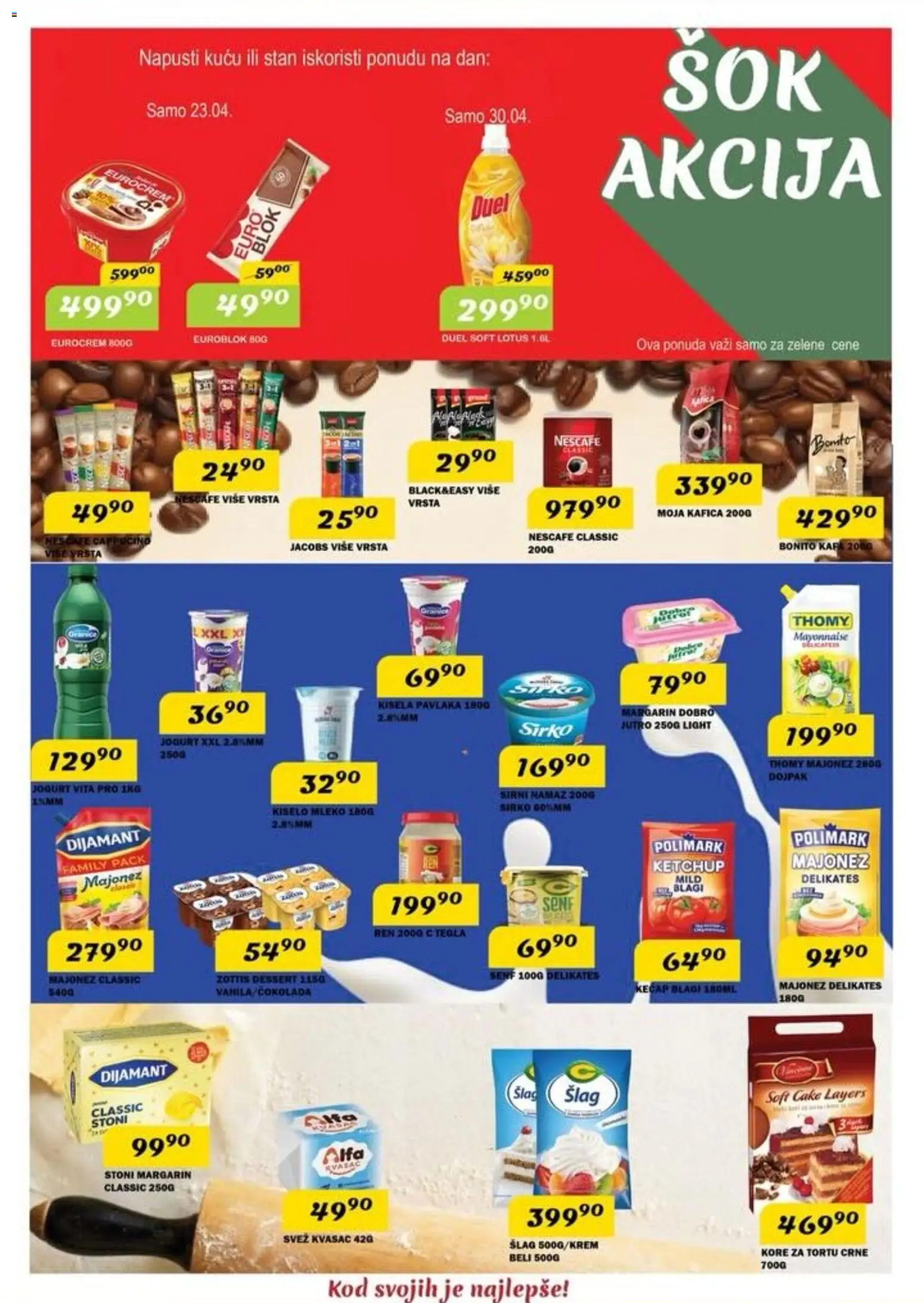 VP Dima katalog - važi od 23.04.2026 | Strana: 7 | Proizvode: Senf, Eurocrem, Kore za tortu, Pavlaka