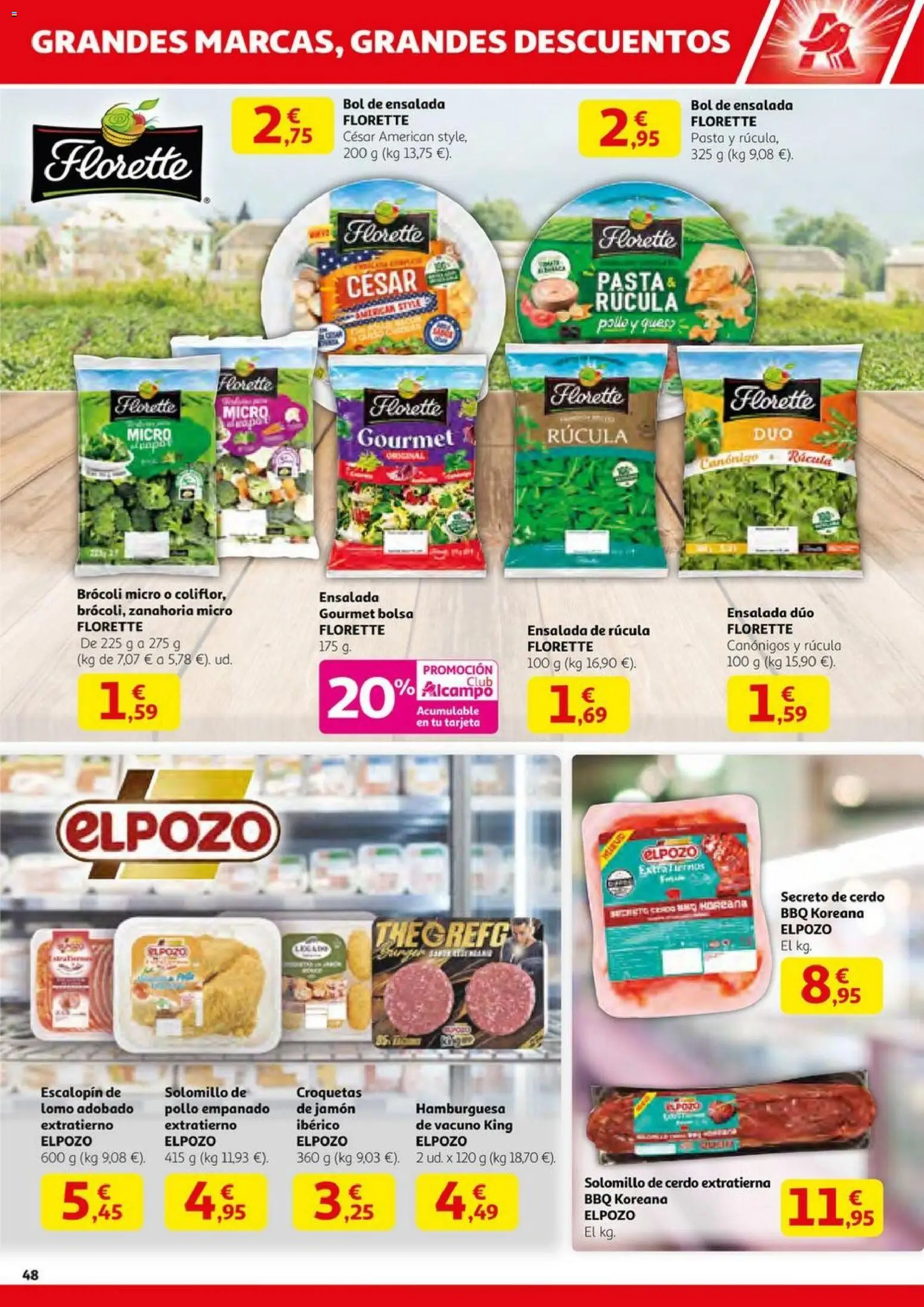 Alcampo - HG Pio XII Unificado  │ válido desde el 23.10.2025 | Página: 48 | Productos: Jamón, Zanahoria, Ensalada, Croquetas
