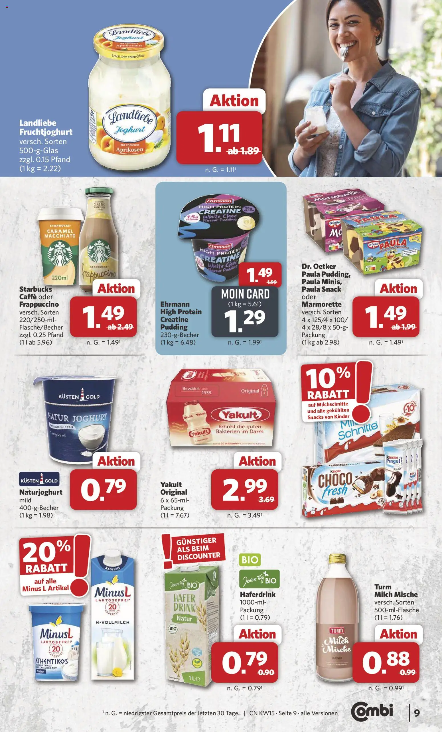 Combi Prospekt 	 – gültig ab 07.04.2026 | Seite: 9 | Produkte: Milch, Joghurt, Fruchtjoghurt, Haferdrink
