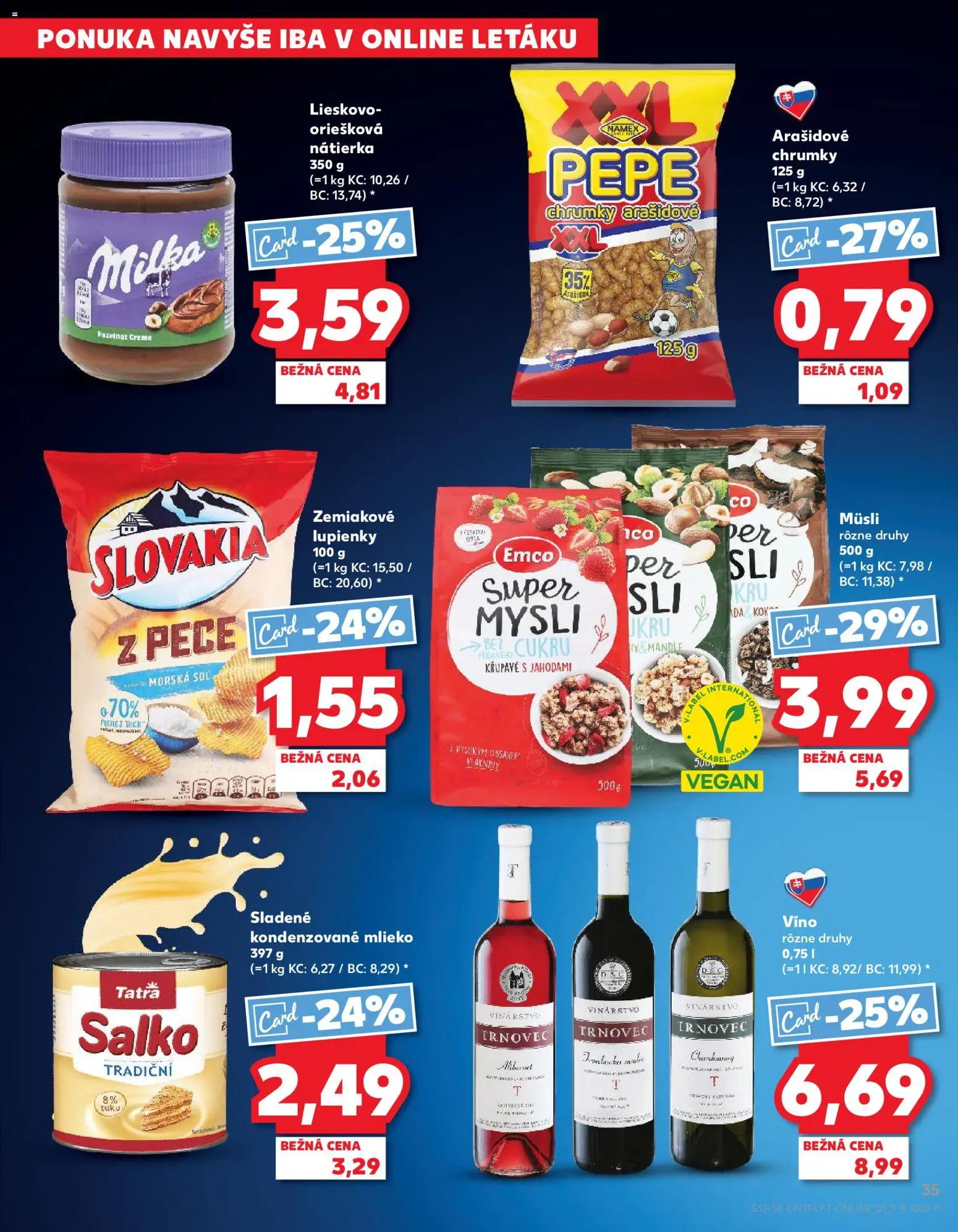 Nové Kaufland akcie – leták je platný od 23.04.2026 | Strana: 35 | Produkty: Mlieko, Salko, Soľ, Mandle
