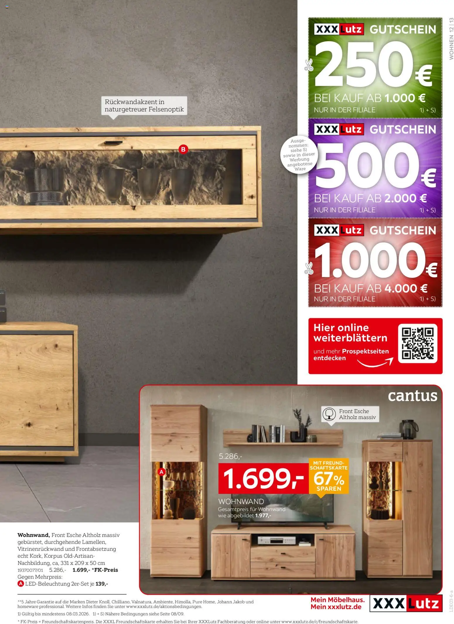 XXXL Lutz Prospekt 	 – gültig ab 22.02.2026 | Seite: 13 | Produkte: Wohnwand