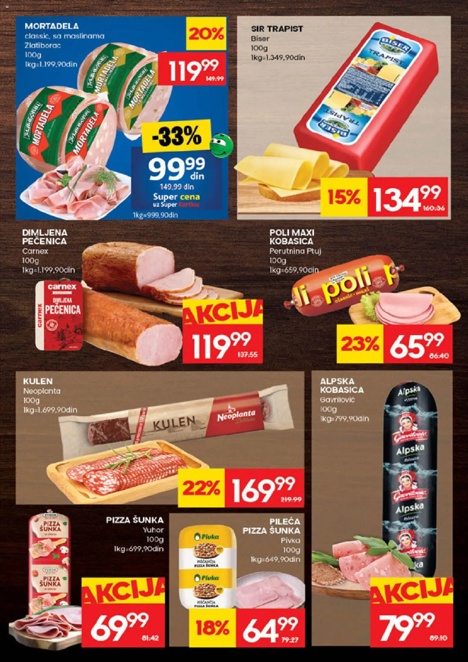 Roda katalog - važi od 26.03.2026 | Strana: 7 | Proizvode: Mortadela, Sir, Kobasica, Pečenica