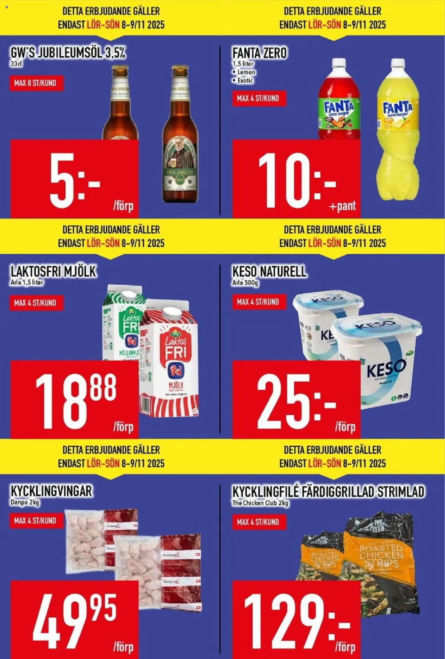 Matdax reklamblad aktuell från 03.11.2025 | Sida: 6 | Produkter: Galler, Fanta, Mjölk, Keso