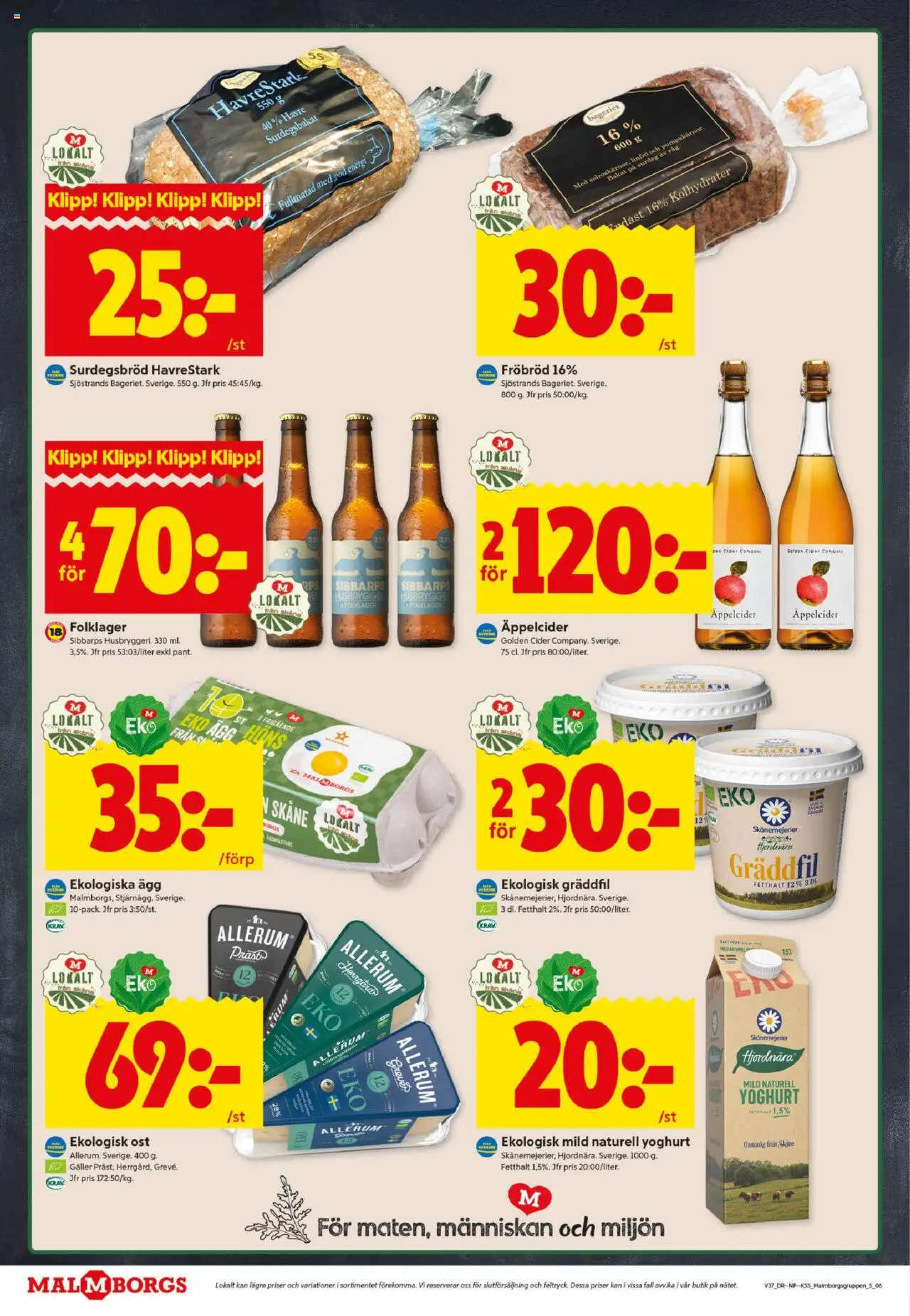 ICA Kvantum reklamblad aktuell från 08.09.2025 | Sida: 6 | Produkter: Yoghurt, Ägg, Cider, Gräddfil