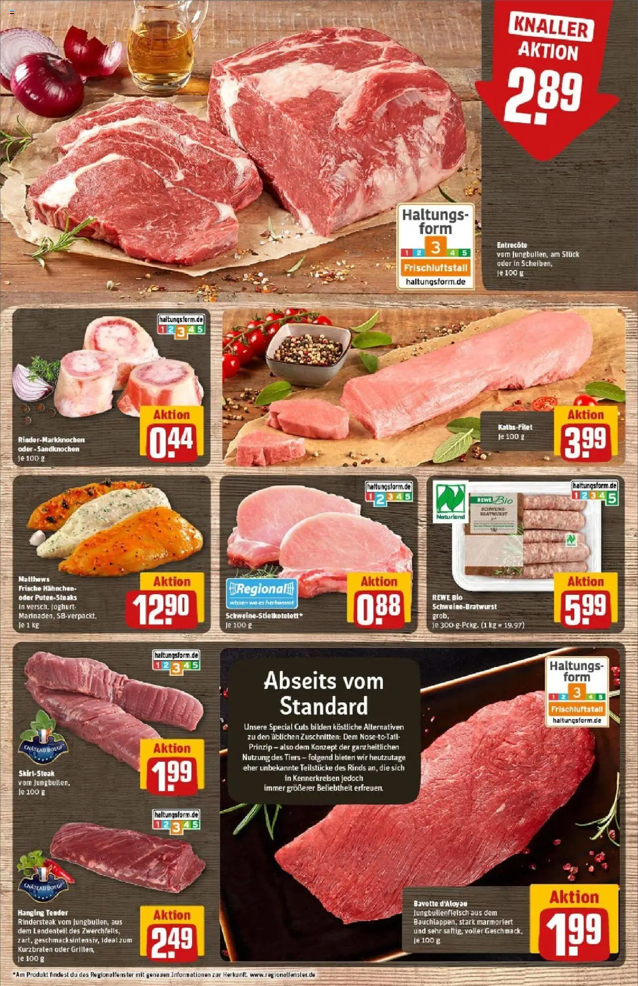 Rewe prospekt Salzgitter	 - gültig ab dem 13.07.2025 | Seite: 9 | Produkte: Hahnchen, Bratwurst, Entrecote, Steak