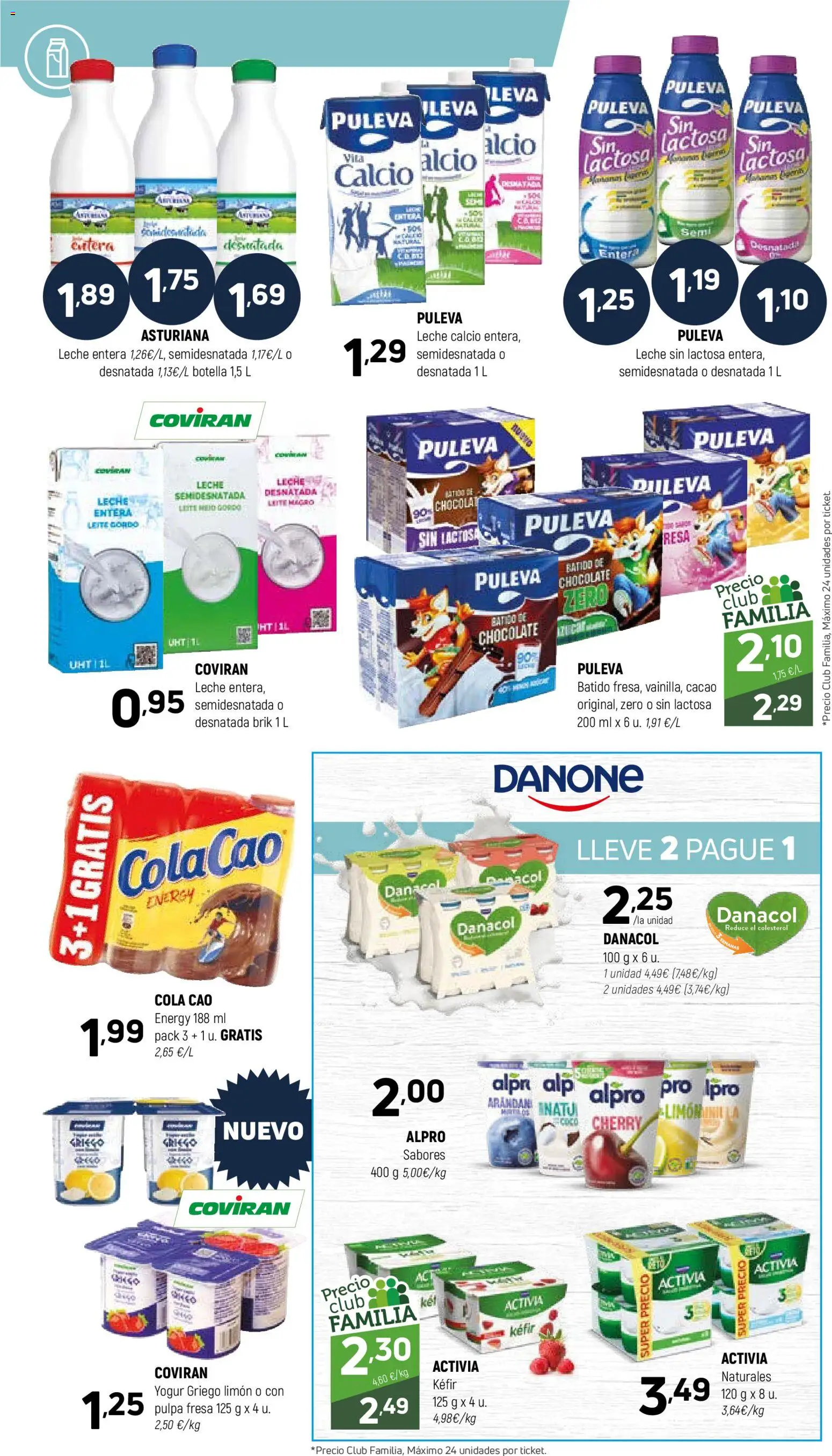 Coviran - Suroccidental │ válido desde el 07.04.2026 | Página: 6 | Productos: Leche sin lactosa, Leche entera, Leche, Μαγειρική εστία