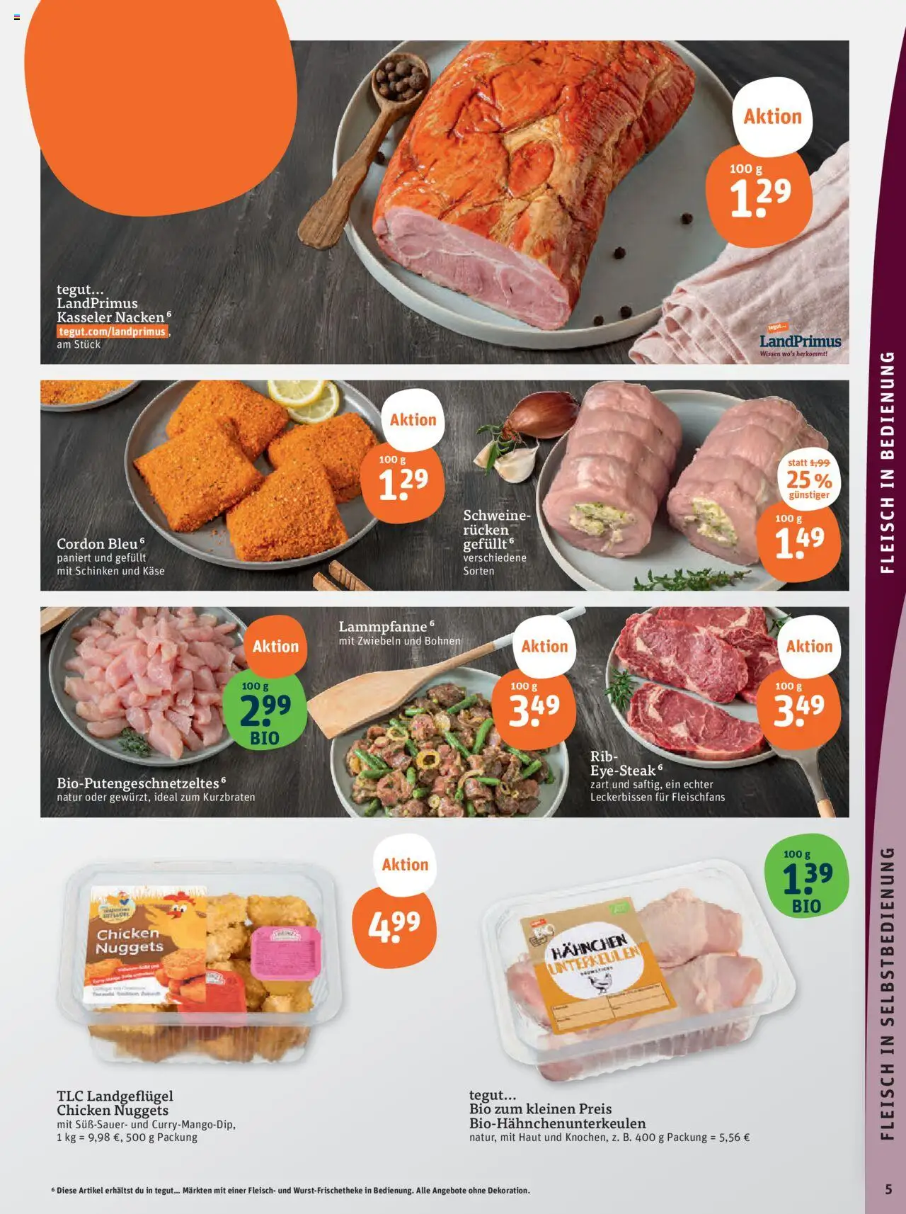 Tegut Prospekt – gültig ab 06.10.2025 | Seite: 7 | Produkte: Käse, Zwiebeln, Schinken, Fleisch