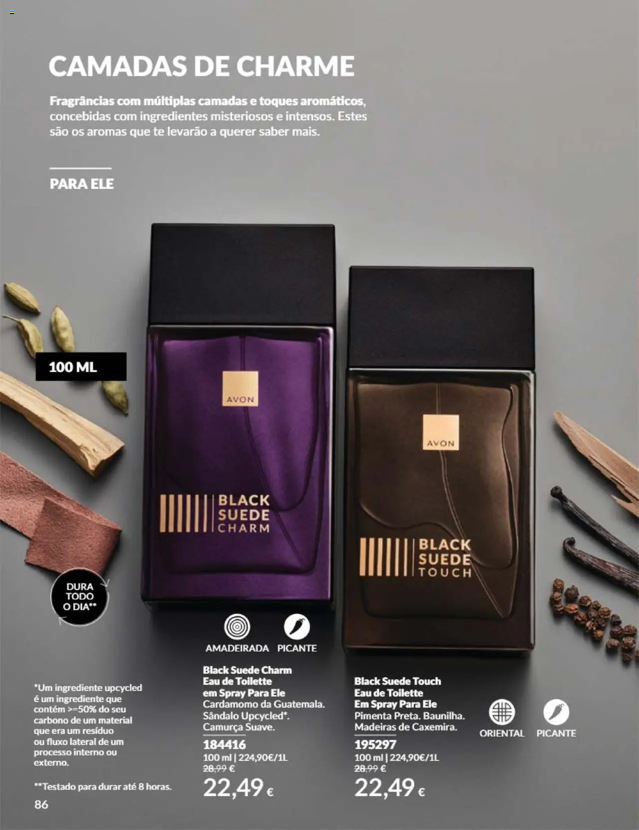 Catálogo Avon Campanha 6 │ válido de 01.06.2025 | Página: 86 | Produtos: Pimenta, Eau de toilette, Madeiras