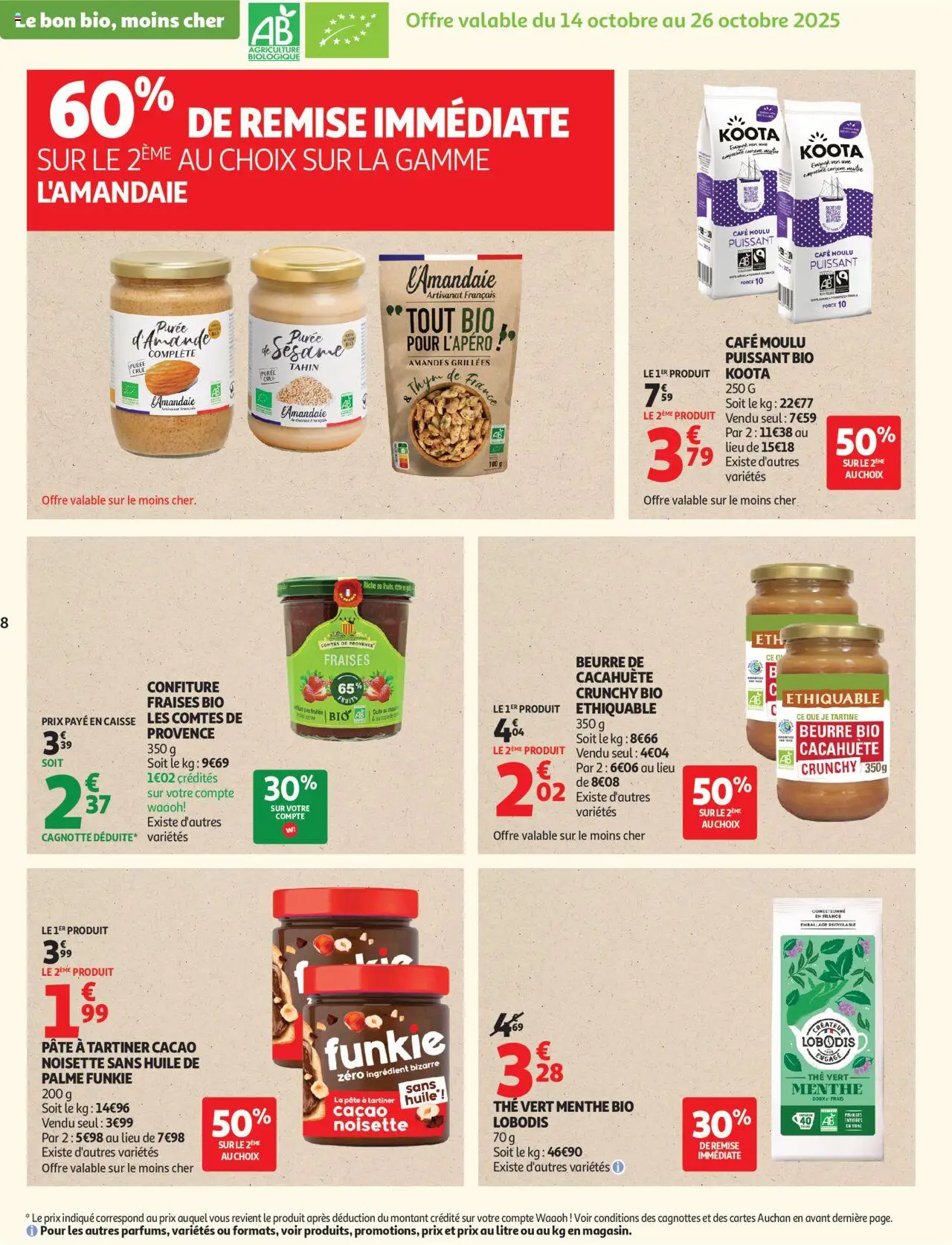 {H1} | Page: 8 | Produits: Huile, Café, Fraises, Amandes