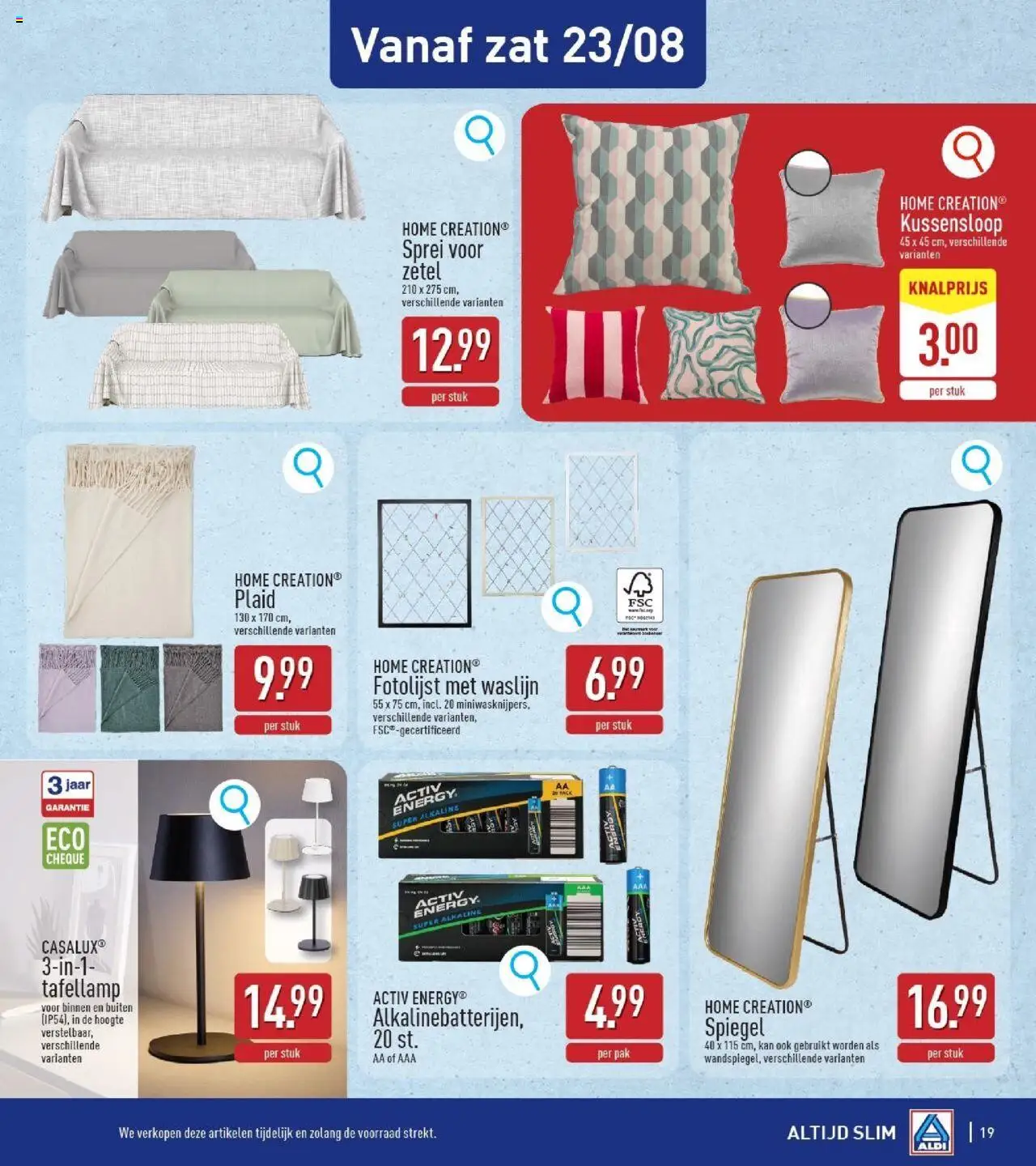 {H1} | Pagina: 19 | Producten: Spiegel, Ciseaux, Kan