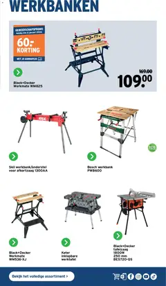GAMMA - Gereedschap - Voorbeeld van een folder van GAMMA, geldig van 08.10.2025 | Pagina: 25 | Producten: Werktafel