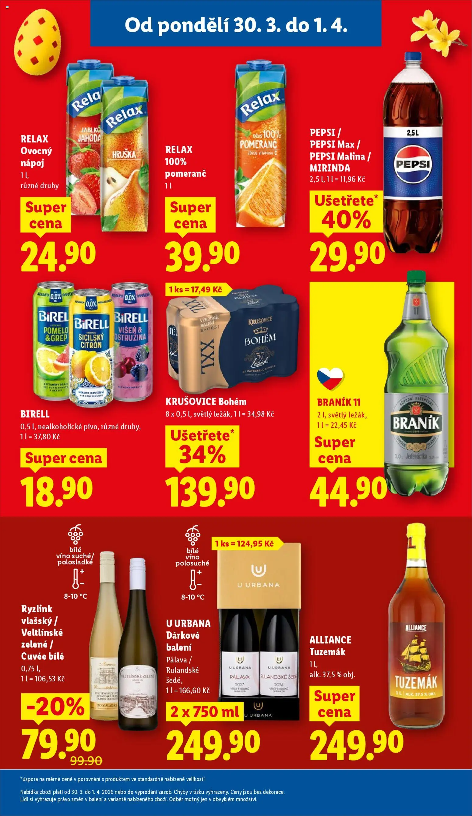 Lidl leták od 30.03.2026 | Strana: 27 | Produkty: Krušovice Bohém, Grep, Tuzemák, Pepsi Max