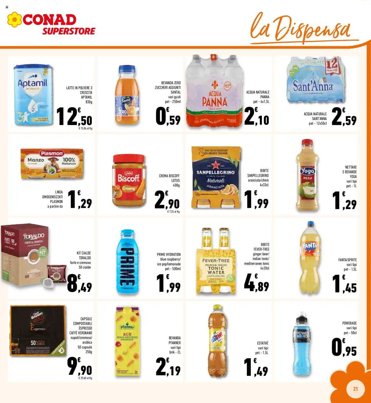Volantino Conad del 13.08.2025 | Pagina: 21 | Prodotti: Caffè, Manzo, Latte, Bibite