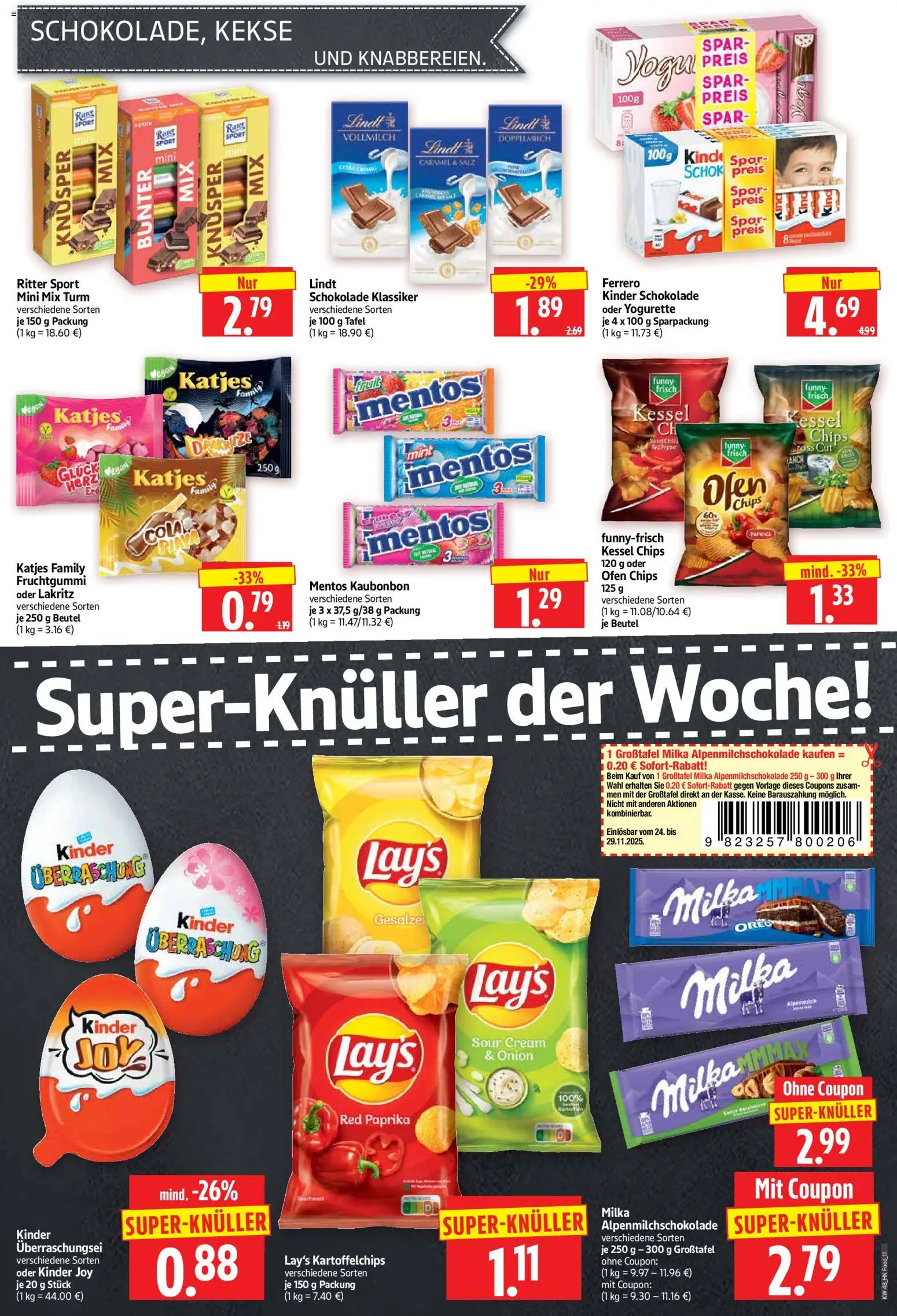 HERKULES Prospekt 	 – gültig ab 24.11.2025 | Seite: 11 | Produkte: Kinder schokolade, Schokolade, Ritter sport, Milka