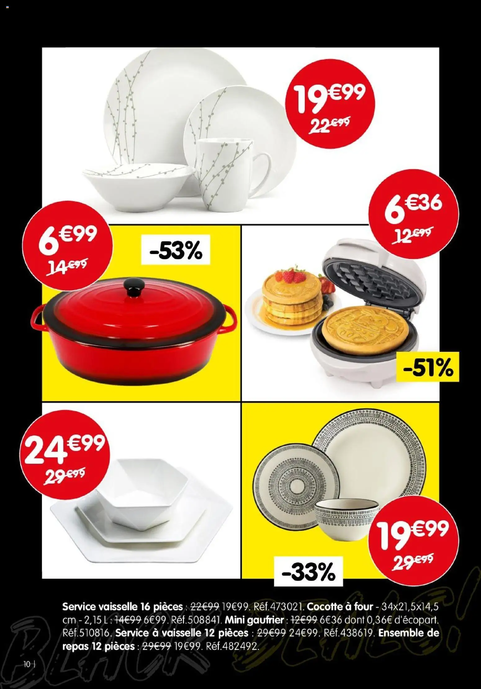 {H1} | Page: 10 | Produits: Four, Gaufrier, Service vaisselle