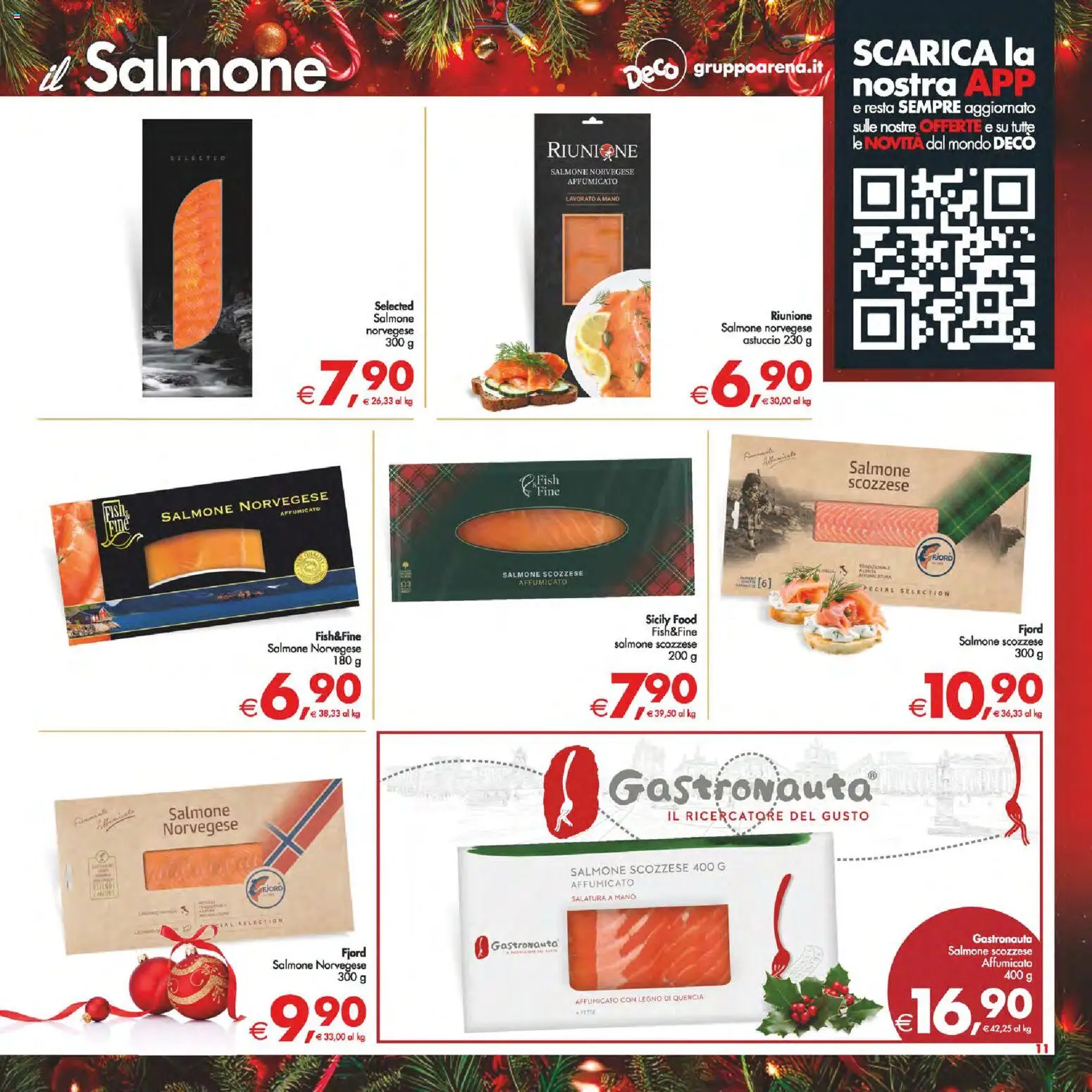 Volantino Decò del 16.12.2025 | Pagina: 11 | Prodotti: Salmone, Astuccio