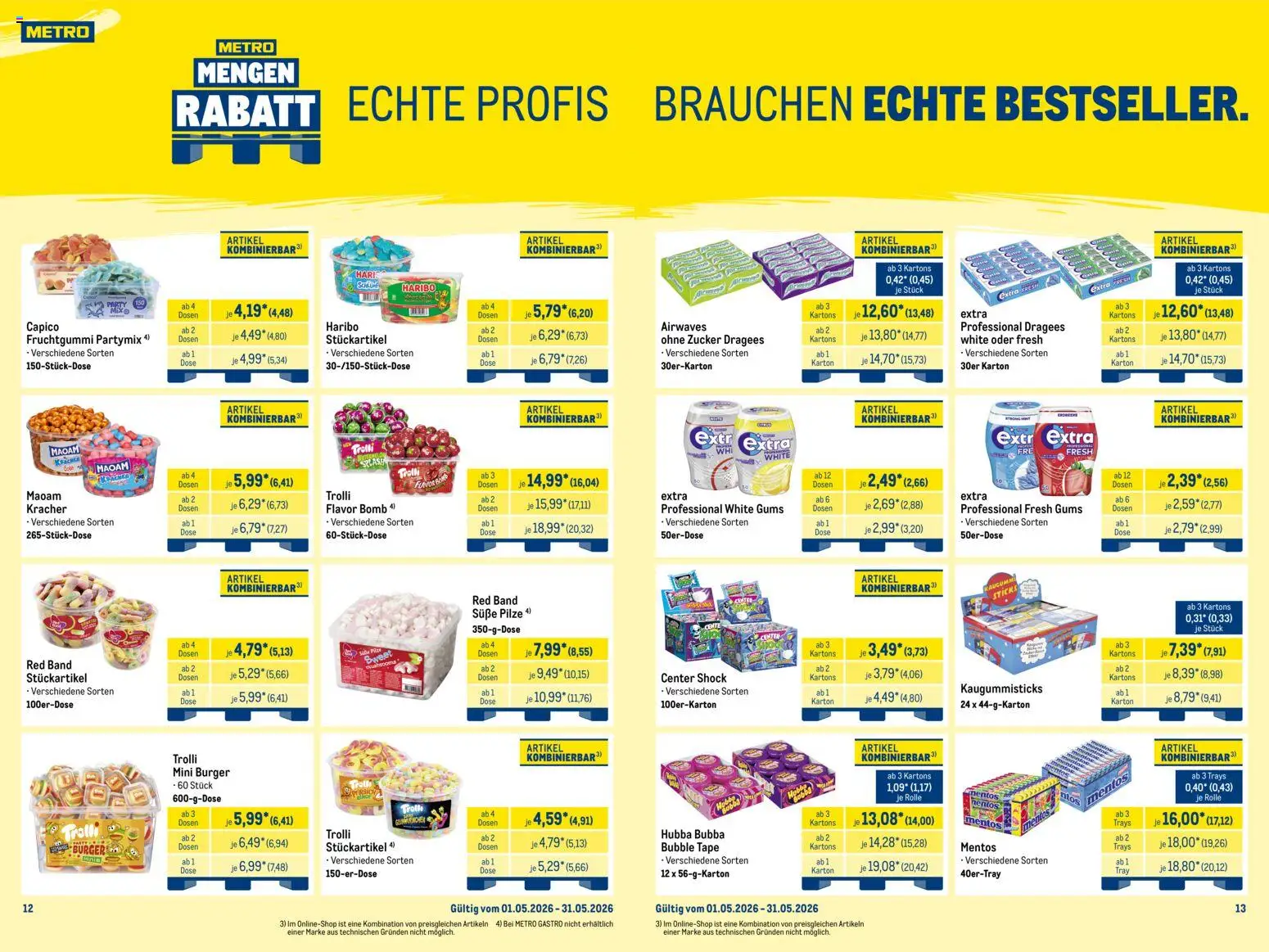 Metro Monats-Mix – gültig ab 01.05.2026 | Seite: 7 | Produkte: Haribo, Burger, Zucker