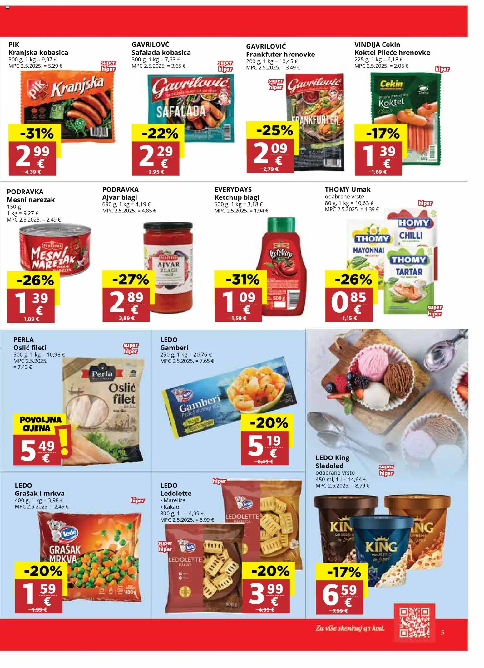 Ribola katalog | vrijedi od 29.10.2025 | Stranica: 5 | Proizvodi: Mrkva, Sladoled, Kobasica, Kakao