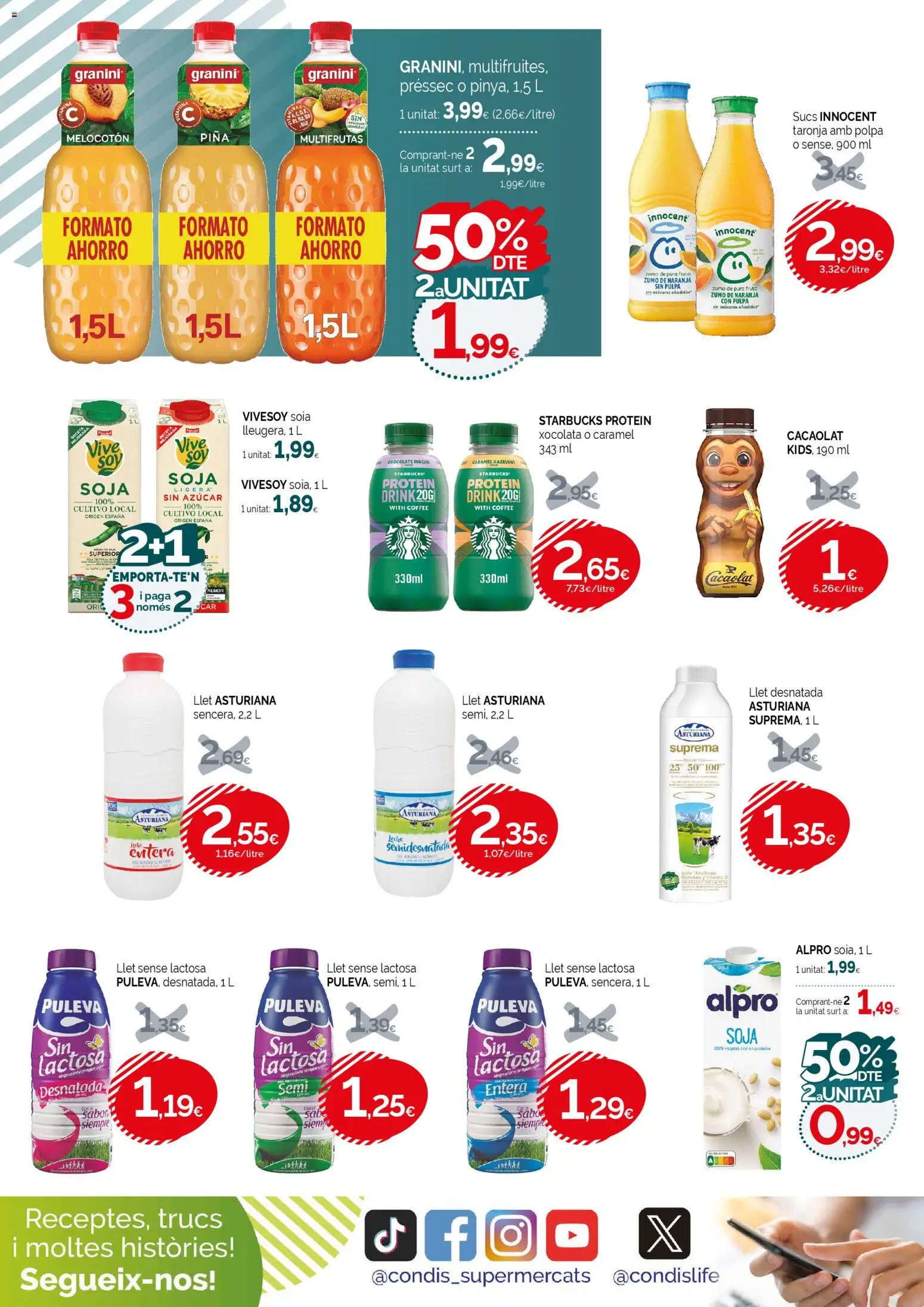 Condis folleto life │ válido desde el 22.10.2025 | Página: 12 | Productos: Leche entera, Leche, Chocolate, Piña