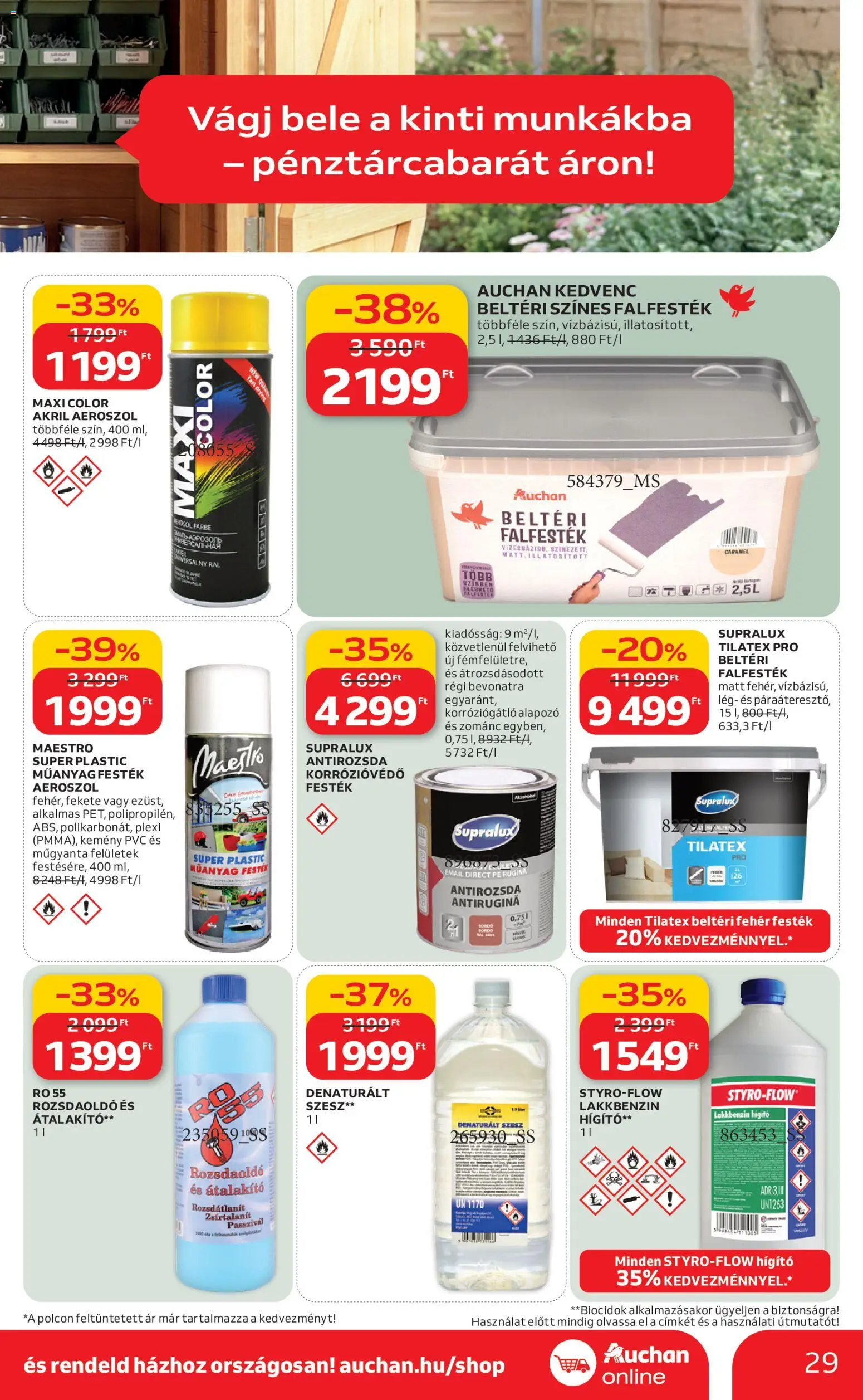 Auchan akciós ujság - amely érvényes a következő dátumtól: 05.03.2026 | Oldal: 29 | Termékek: Átalakító, Alapozó, Festék
