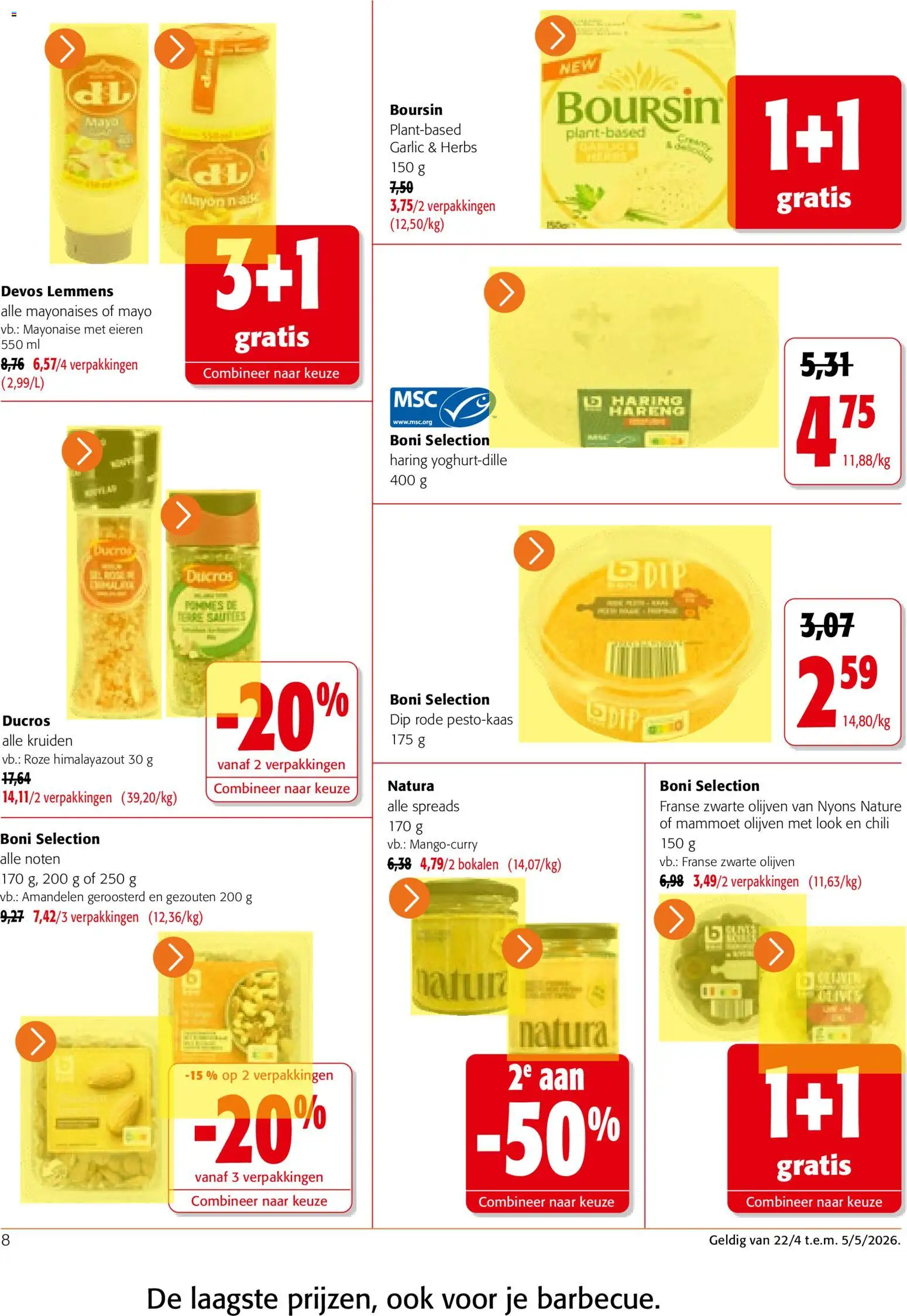 {H1} | Pagina: 8 | Producten: Noten, Dip, Olijven, Eieren