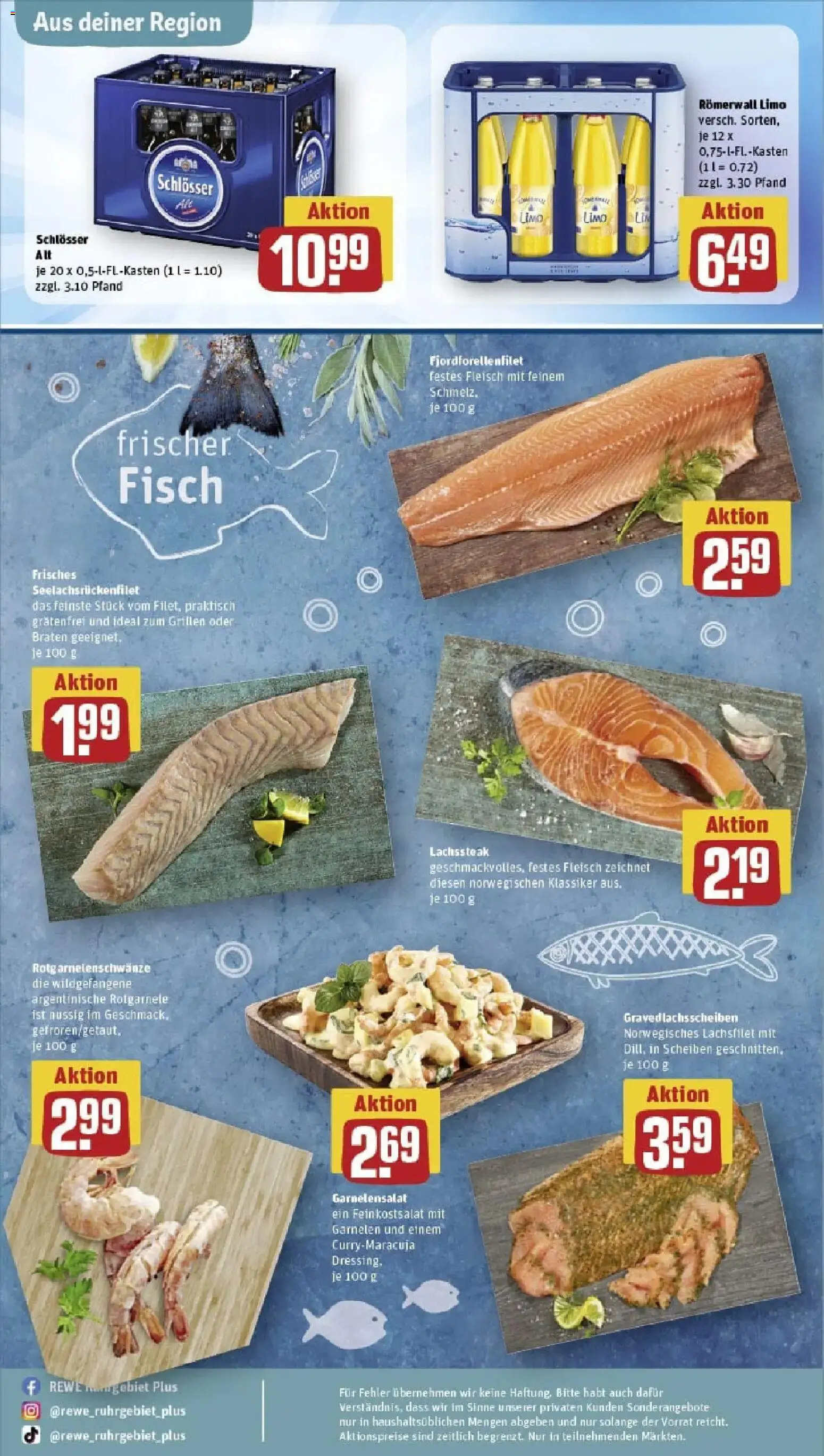 Rewe prospekt Duisburg / Duissern	 – gültig ab 10.11.2025 | Seite: 31 | Produkte: Dressing, Garnelen, Fisch, Steak