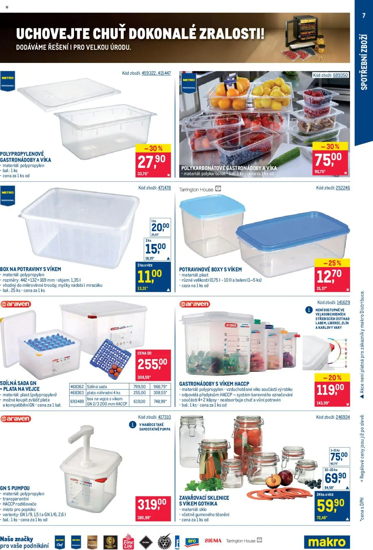 Makro leták - Spotřební zboží od 13.08.2025 | Strana: 7 | Produkty: Nádobí, Zavařovací sklenice, Pumpa, Potraviny