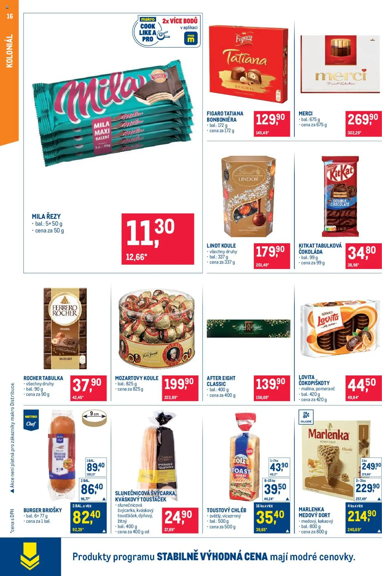 Makro leták - Pro milovníky jídla od 04.06.2025 | Strana: 16 | Produkty: Lindor, Chléb, Čokoláda, Cookies