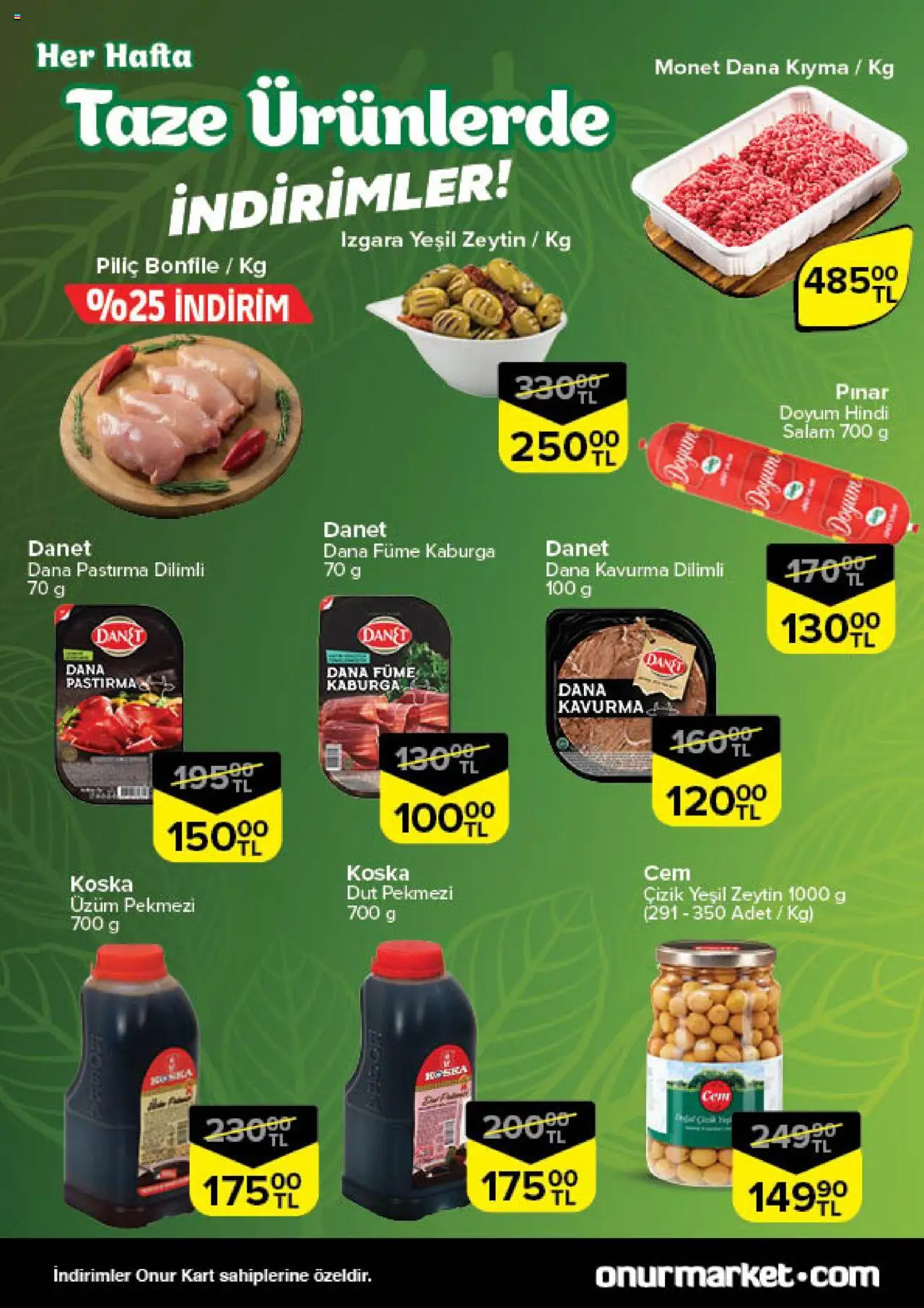 Onur Market Katalog Taze Ürünlerde İndirimler - İstanbul - 18.09.2025 tarihinden itibaren geçerlidir | Sayfa: 2 | Ürünler: Piliç, Üzüm, Zeytin, Izgara