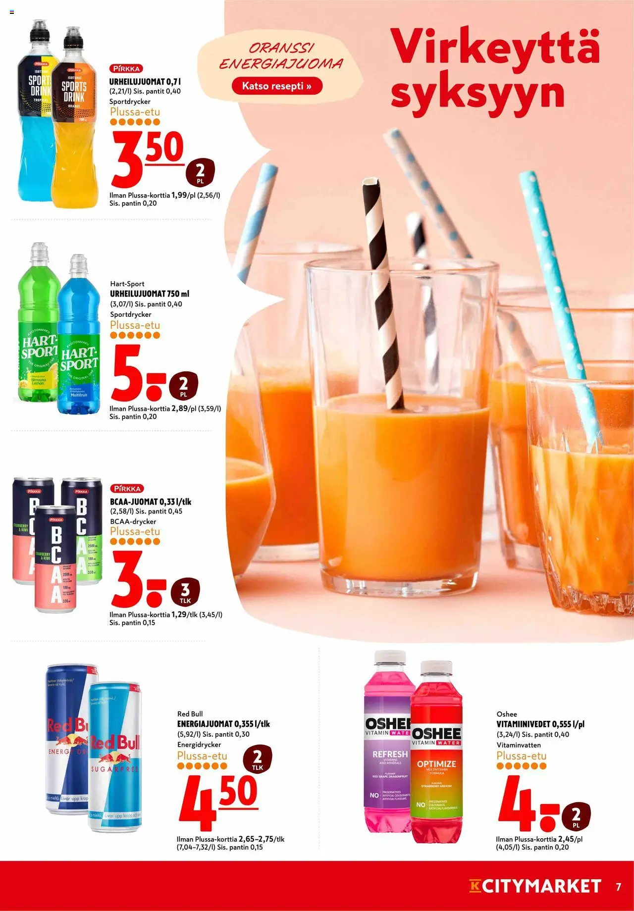 K-Citymarket tarjoukset – voimassa 08.09.2025 alkaen | Sivu: 7 | Tuotteet: Energiajuoma