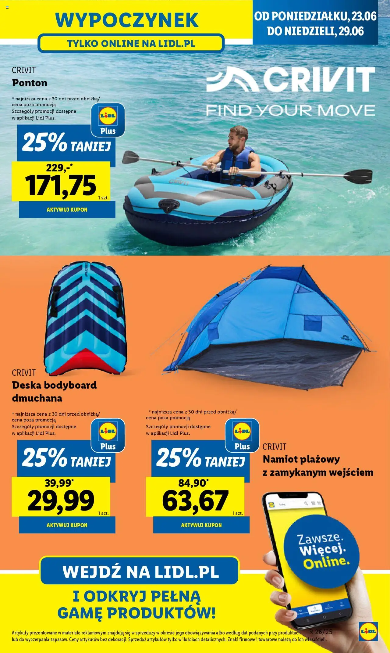 Lidl Katalog od 23.06.2025 | Strona: 23 | Produkty: Namiot plażowy