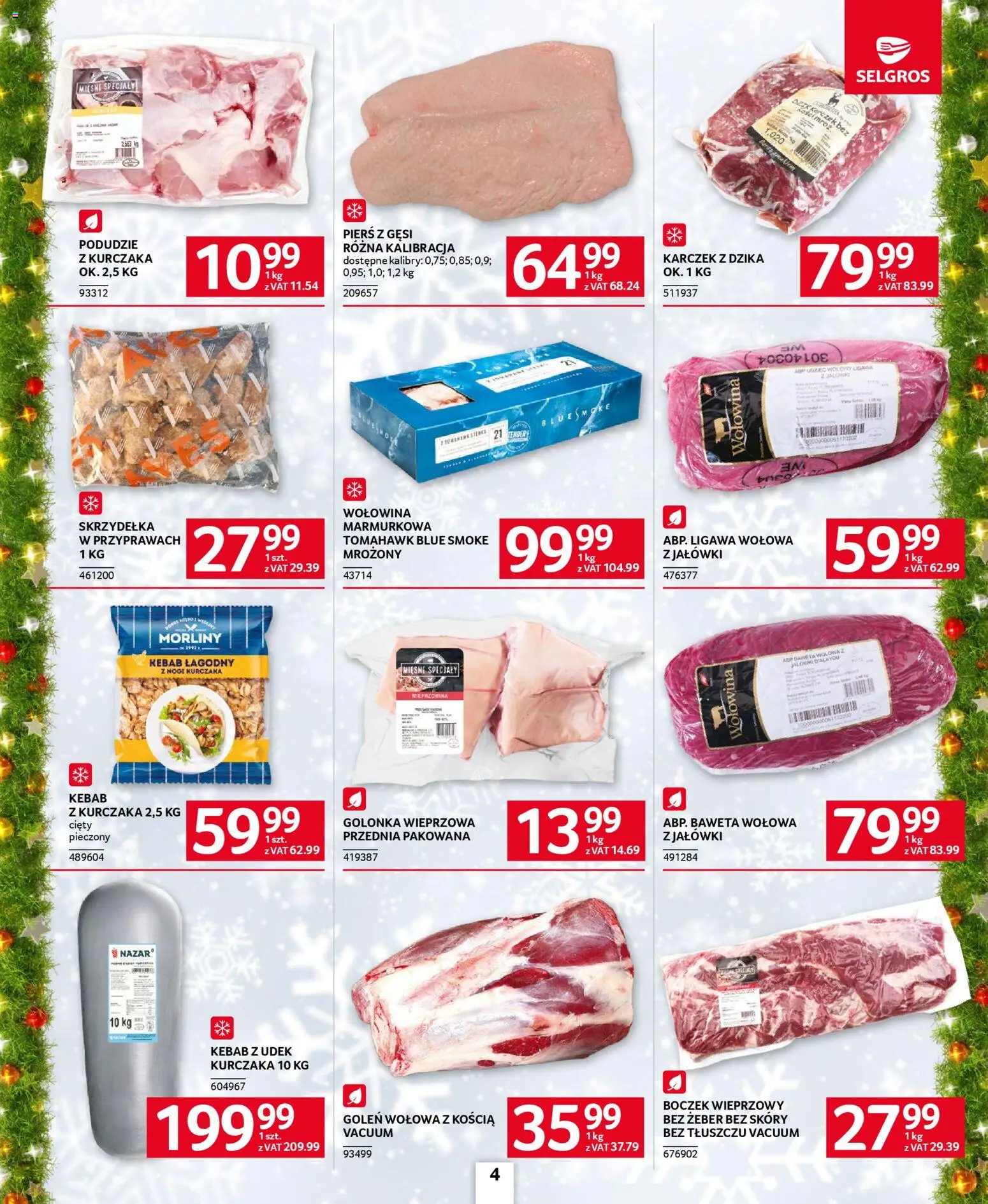 Selgros cash&carry Gazetka - Oferta dla gastronomii od 20.11.2025 | Strona: 4 | Produkty: Pierś z gęsi, Boczek wieprzowy, Boczek, Jajka